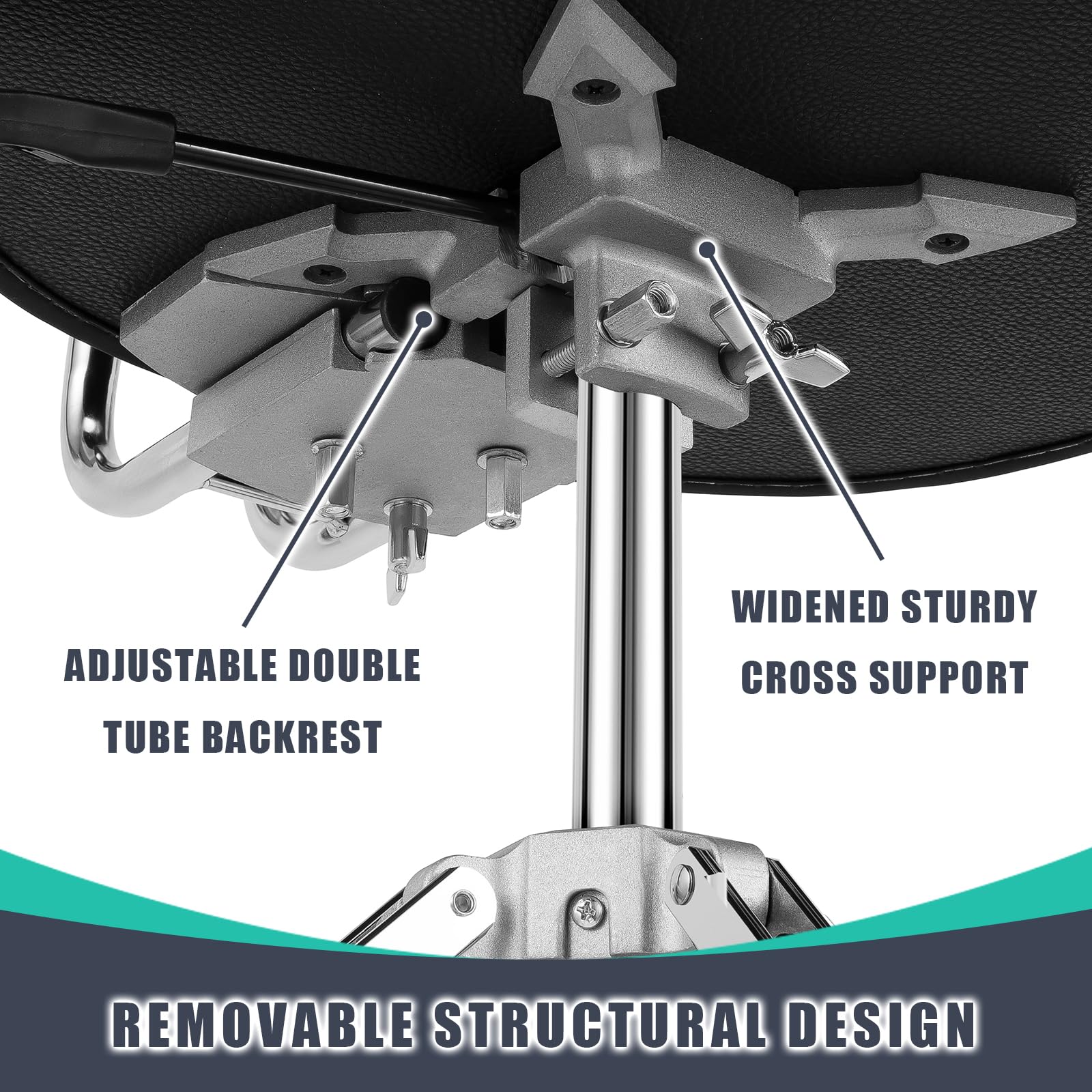 Premium Hydraulic Drum Throne with Backrest - 4.7