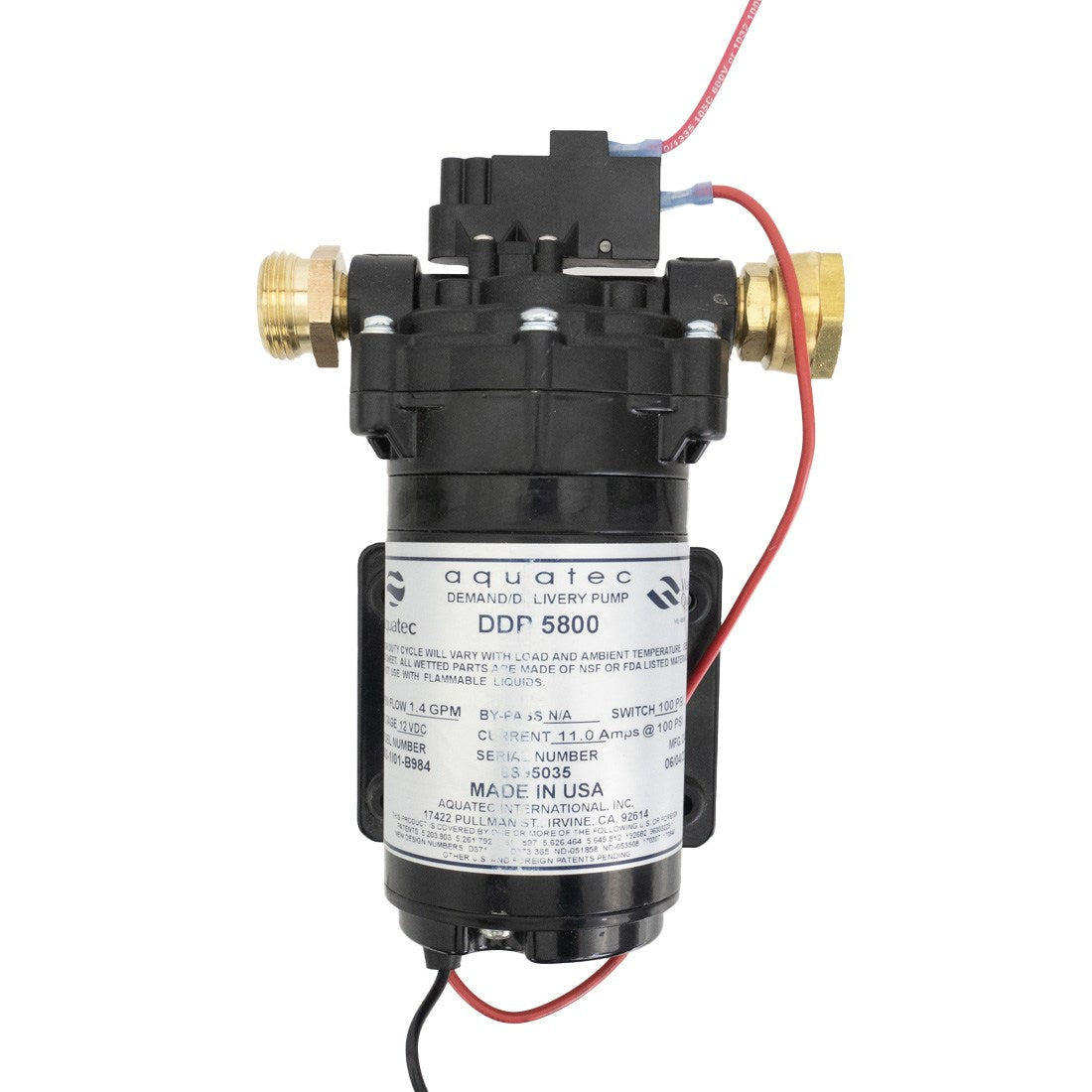 Aquatec High-Pressure Water Delivery Pump - Portable & Durable for Home, Garden, and Industrial Use | Perfect for Irrigation, Cleaning, and Fluid Transfer