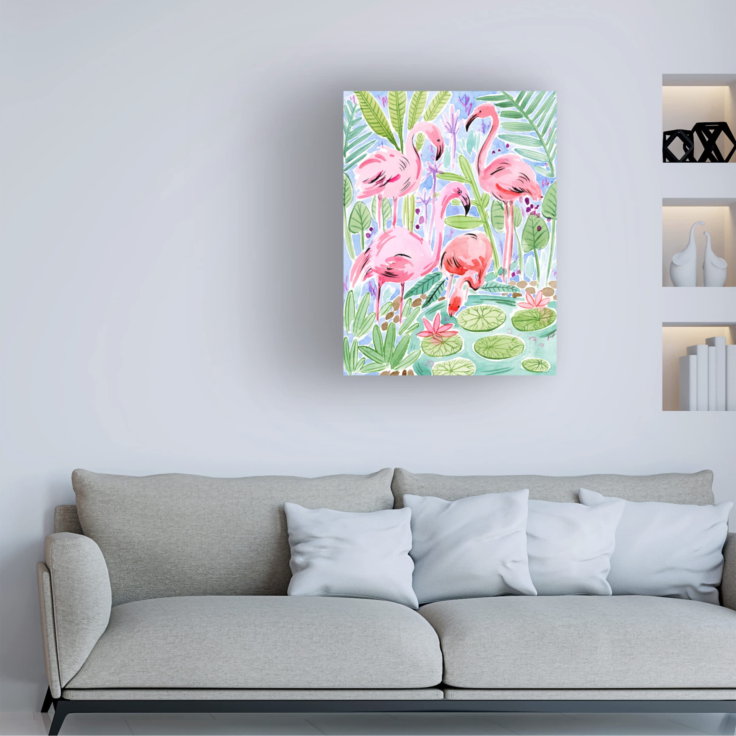 Wild Swimming II Canvas Wall Art by Melissa Wang - Stunning Handmade Painting for Living Room, Bedroom & Office Decor