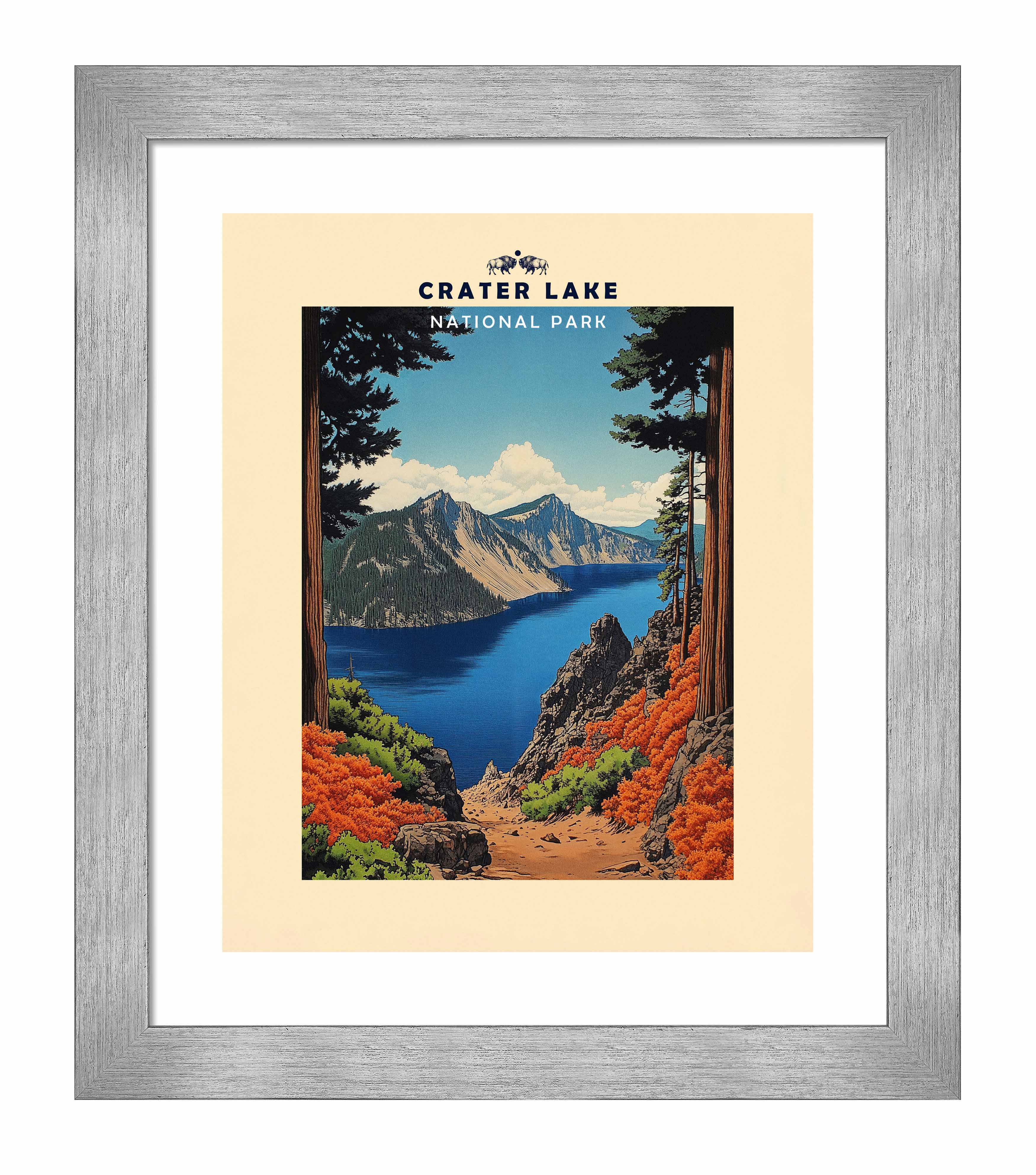 Crater Lake Art Prints - Stunning Wall Decor for Home & Office - Perfect for Living Room, Bedroom, or Gift