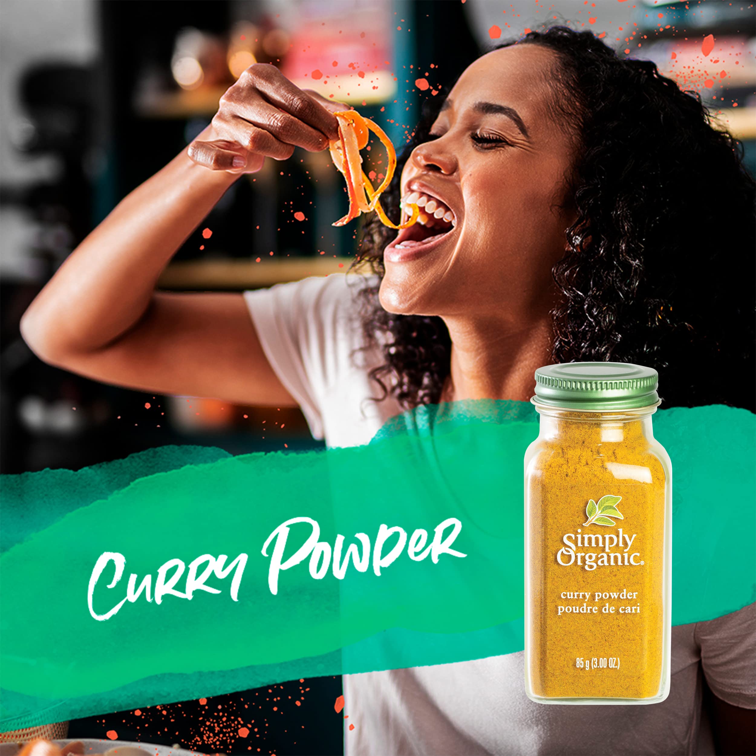 Simply Organic Curry Powder, Certified Organic - 85g | Premium Spice Blend for Indian & Asian Cooking | Perfect for Curries, Soups, Marinades & Rice Dishes