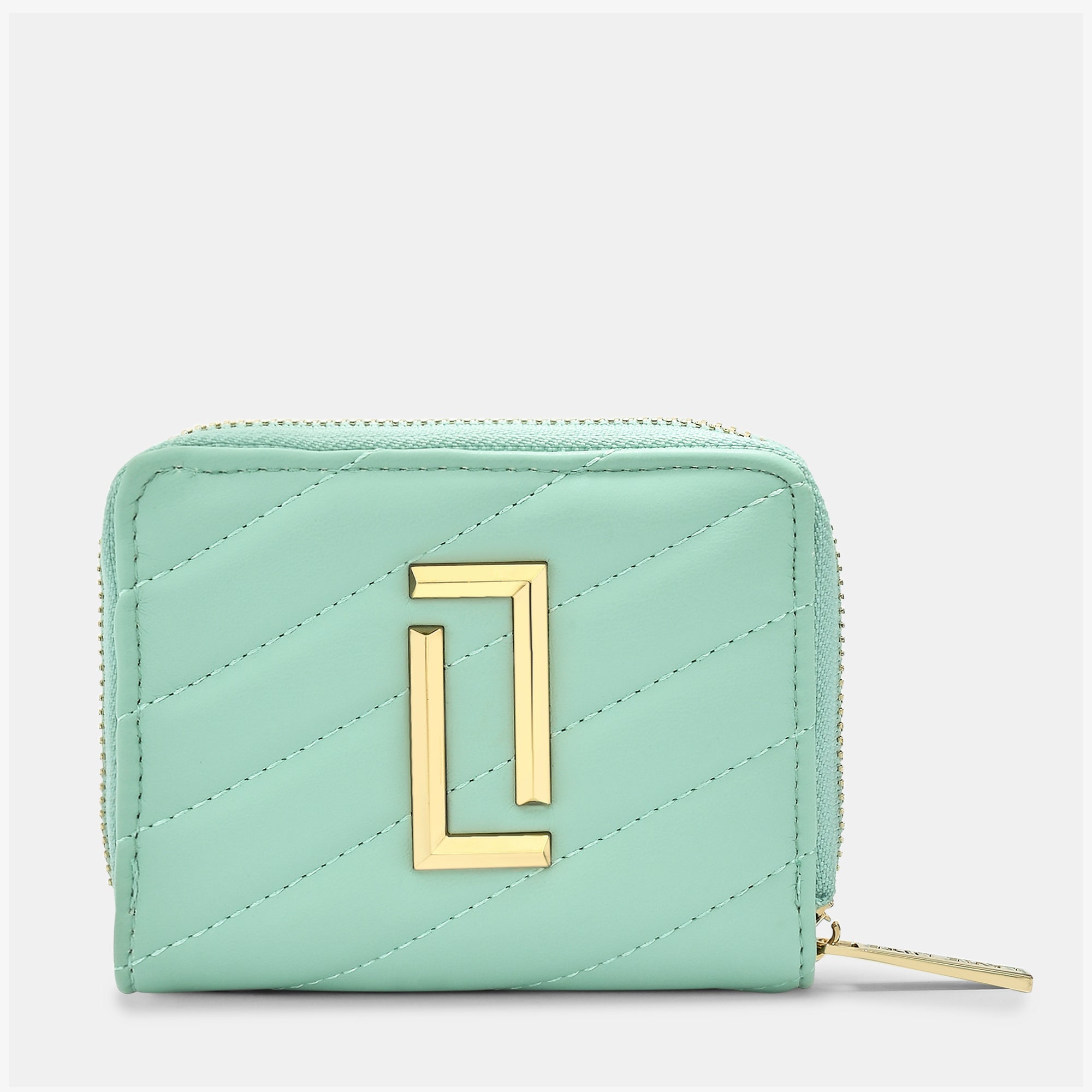 Diagonal Flap25 Small Zip Wallet - Stylish & Compact RFID Blocking Wallet for Men & Women - Perfect for Travel, Shopping & Everyday Use