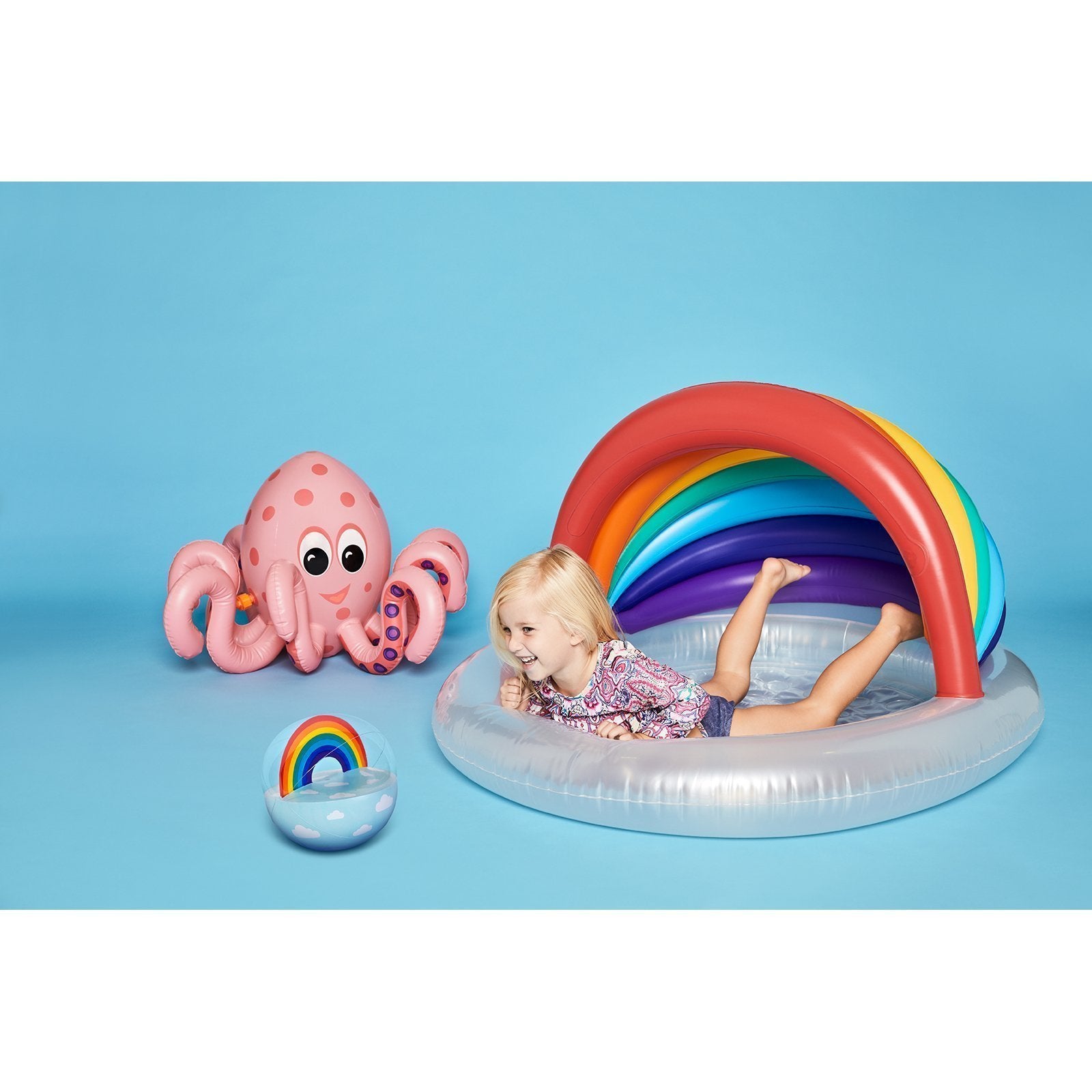 Colorful Inflatable Kiddie Pool for Toddlers - Outdoor Summer Water Play & Backyard Fun for Kids