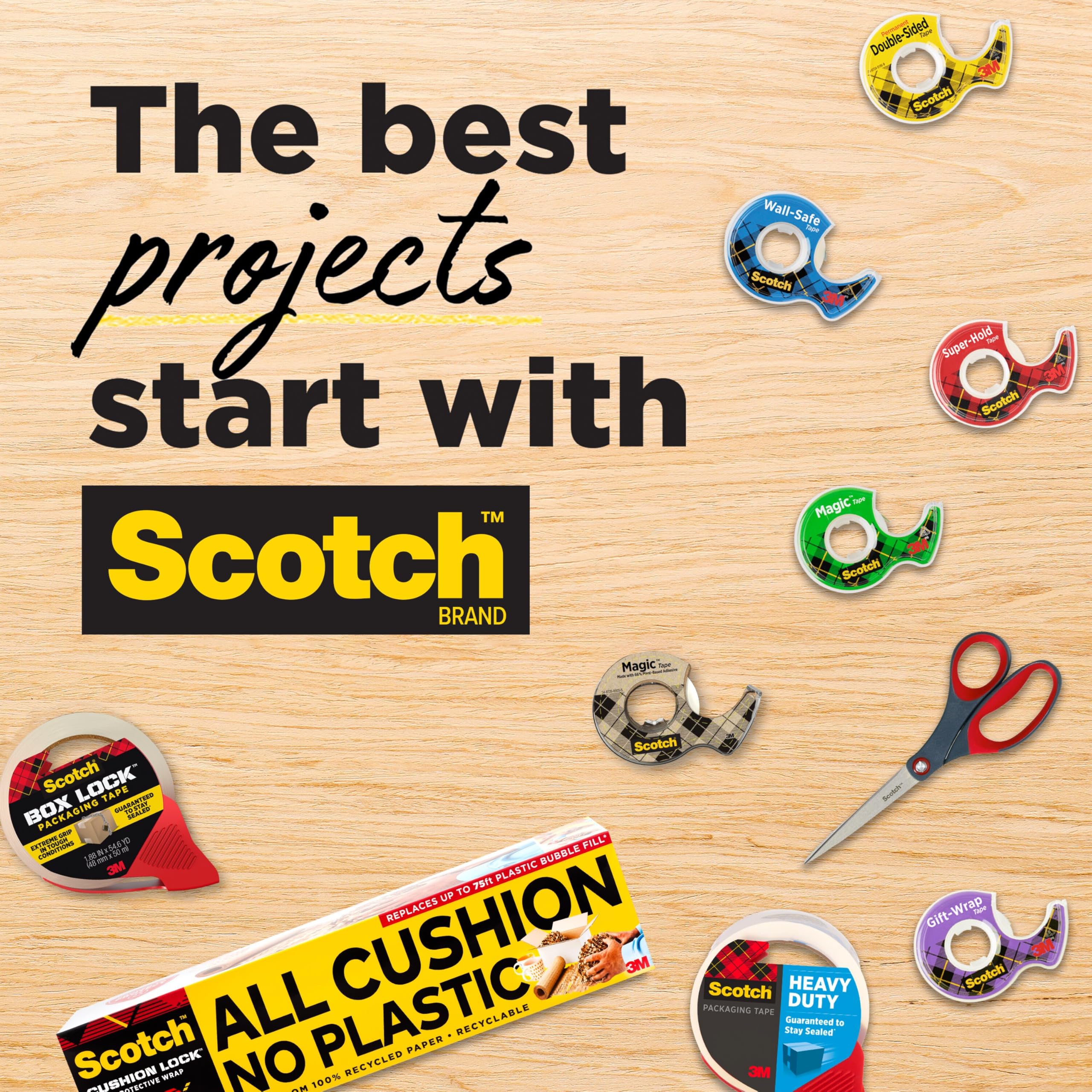 Scotch Magic Tape - 20 Rolls of Invisible Adhesive Tape for Home Office, School, College & Classroom Supplies - Perfect for Crafts, Gift Wrapping & Document Repair