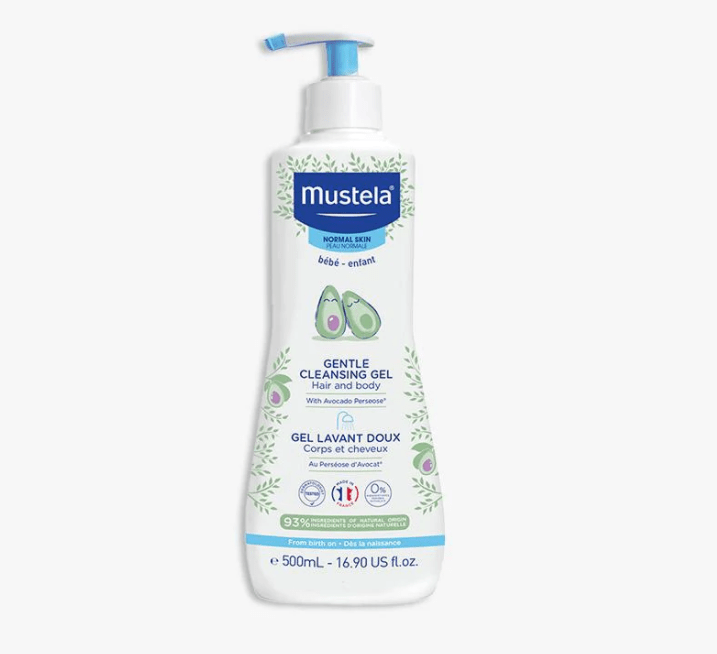 Mustela Gentle Cleansing Gel for Normal Skin - 16.9 fl oz (500ml) | Fragrance-Free Baby Wash & Body Cleanser | Perfect for Daily Bath Time & Sensitive Skin Care