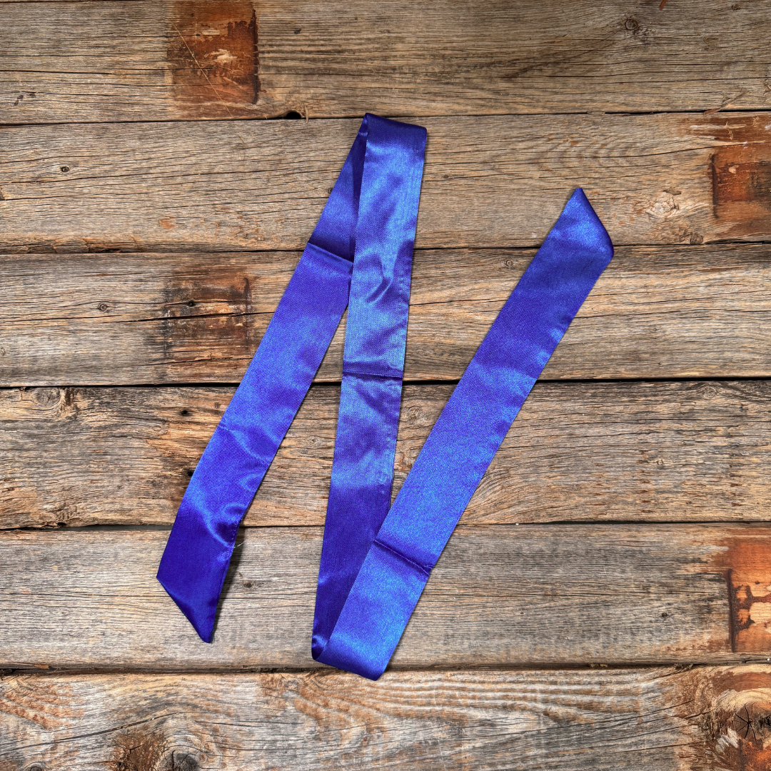 Electric Blue Western Skinny Mini Wild Rag Scarf - Cowgirl Necktie for Women | Fashion Bandana for Horse Riding, Rodeo & Country Style Outfits #TW308