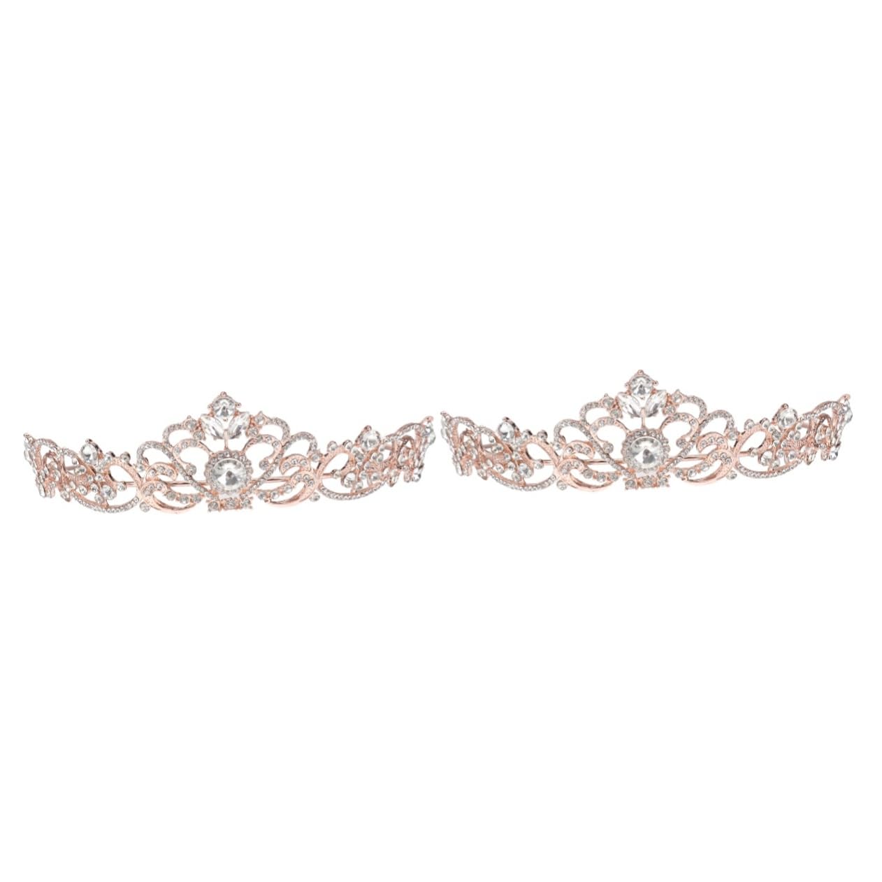 FRCOLOR 2-Piece Rhinestone Headband Set - Crystal Tiara Crown for Women & Girls, Bridal Wedding Headpiece Accessories - Perfect for Bridal Showers, Prom, Pageants, and Special Occasions