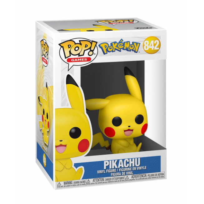 Original Pokemon Pikachu Sitting Plush Toy - Cute Electric Mouse Stuffed Animal for Kids & Collectors - Perfect for Bedroom Decor, Birthday Gifts & Anime Fans
