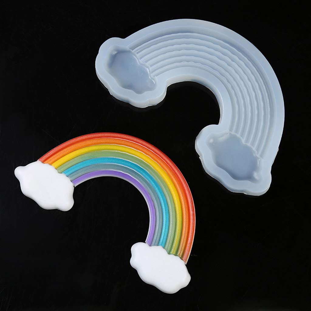 Epoxy Resin Silicone Molds for Jewelry Making - Large Rainbow Cloud Casting Molds DIY Resin Crafts (1pc) - Perfect for Handmade Jewelry, Keychains & Home Decor