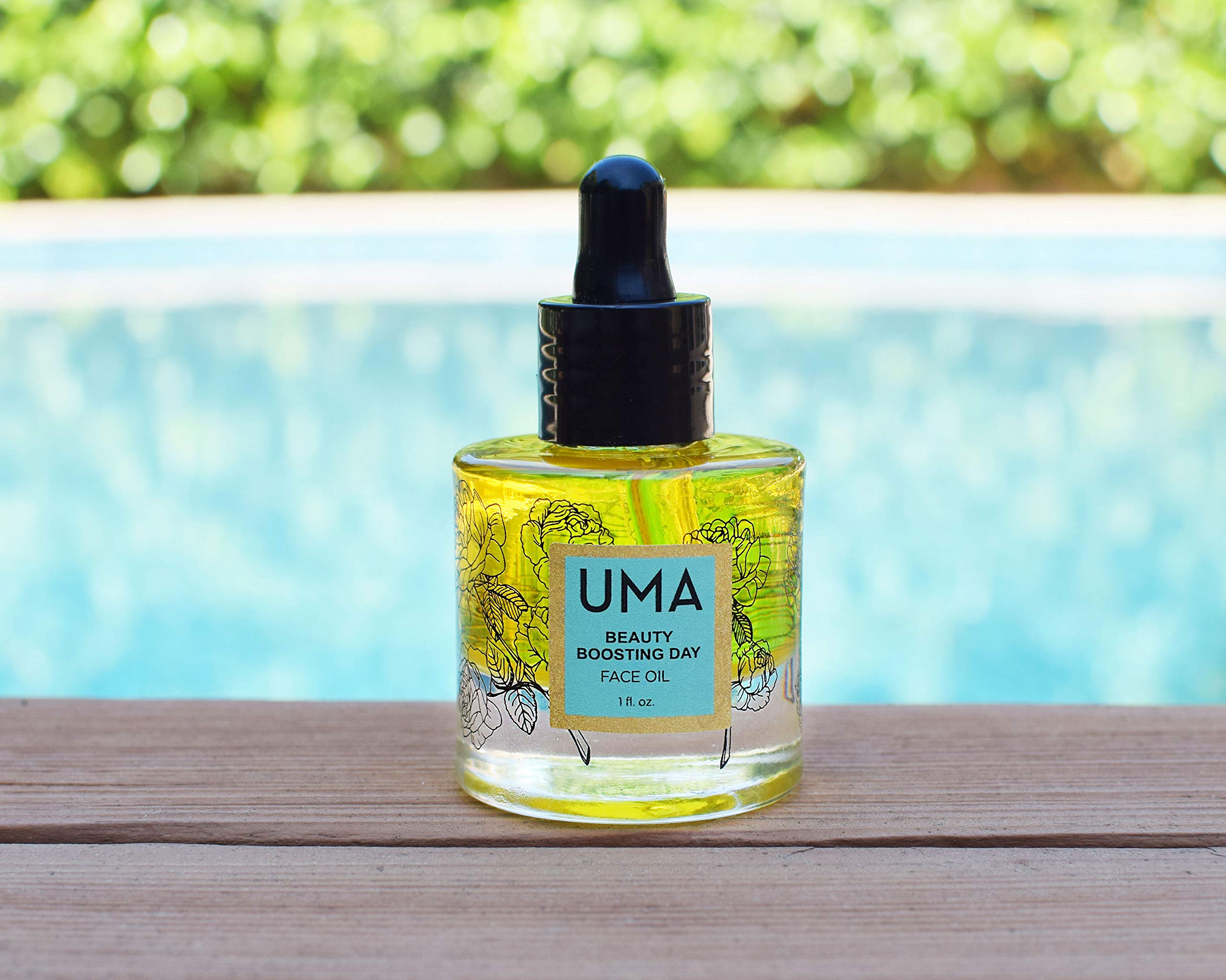 UMA Beauty Boosting Day Face Oil - Hydrating & Moisturizing Ayurvedic Oil for Sensitive to Normal Skin | 100% Organic, Vegan, Paraben-Free, Non-Toxic (1 fl oz | 30 ml) - Perfect for Daily Skincare Routine & Anti-Aging