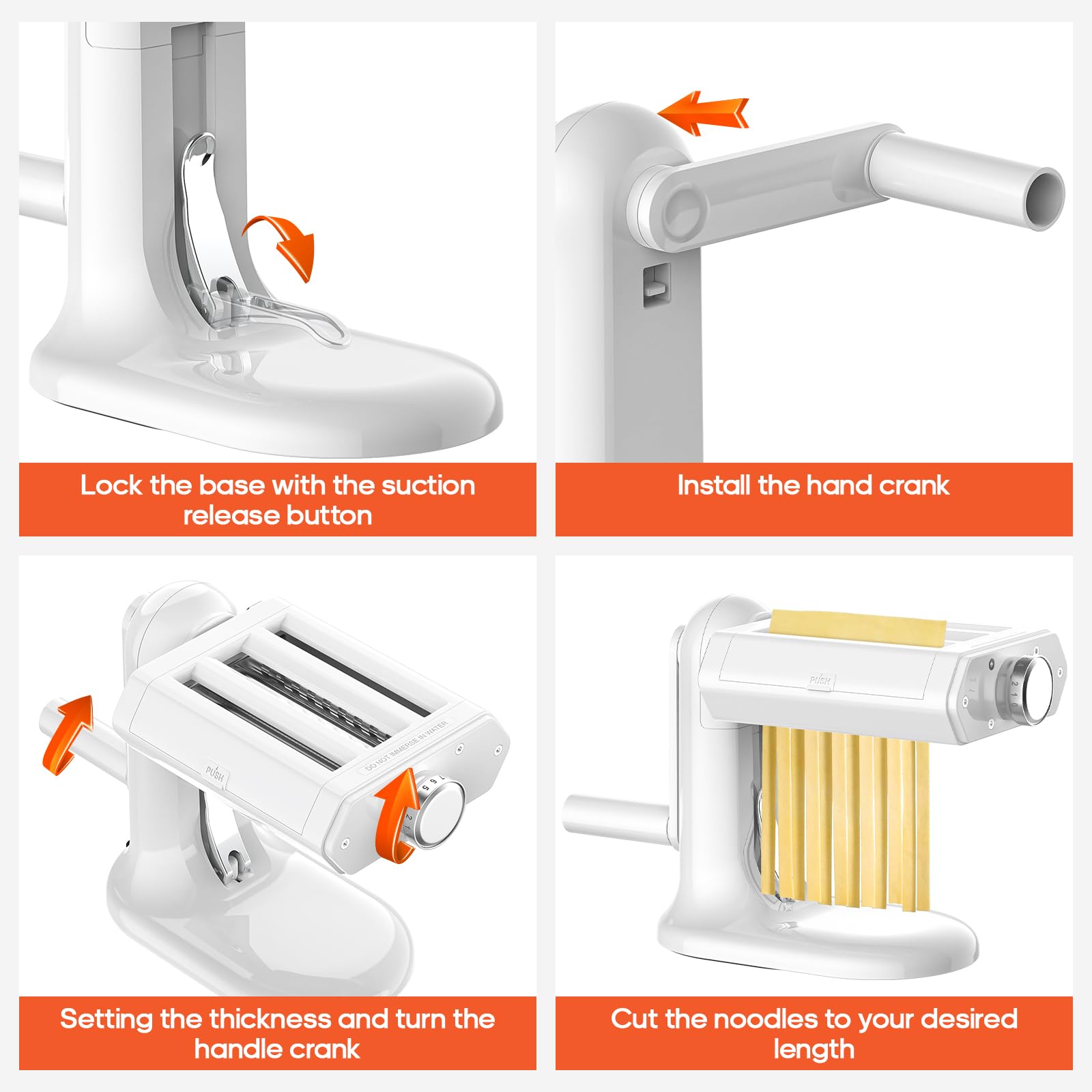 Cofun 3-in-1 Manual Pasta Maker Machine with 7 Adjustable Thickness Settings - Stainless Steel Pasta Roller & Cutter for Fettuccine, Spaghetti - Perfect for Homemade Italian Pasta, Family Cooking & Restaurant Use