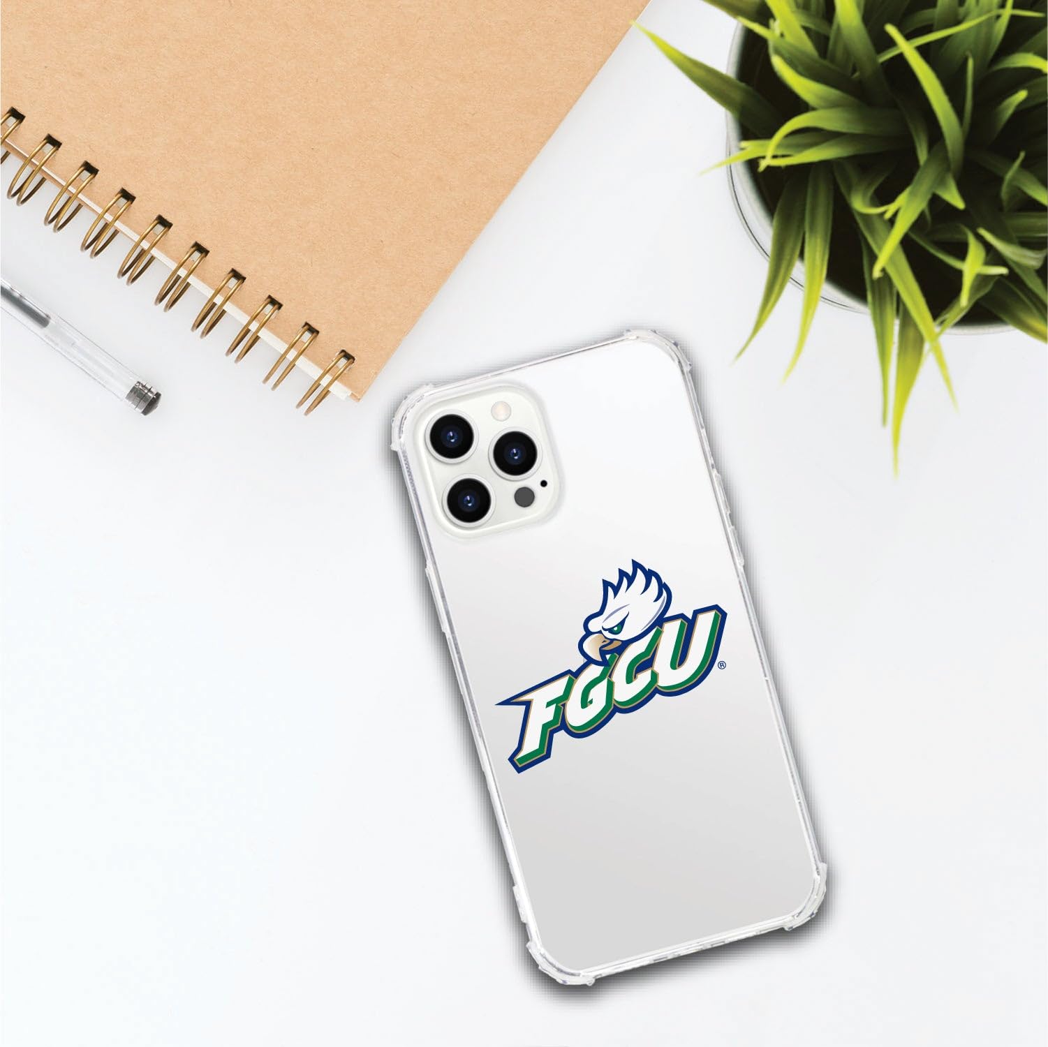 OTM Essentials Durable Shockproof Phone Case for iPhone 13 - Classic White Design with Reinforced Tough Edges | Perfect for Florida Gulf Coast University Students & Everyday Protection