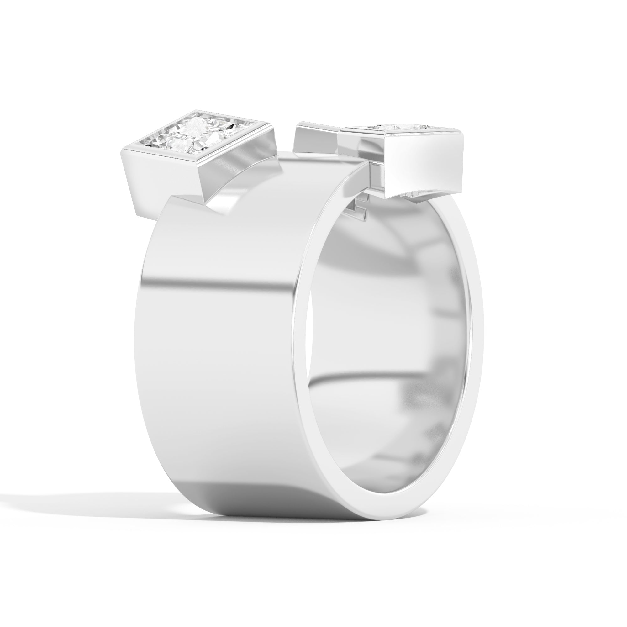 Wiskup X Shahla Entropy Ring No.4 - Unique Geometric Silver Ring for Women, Minimalist Fashion Jewelry Gift for Her - Perfect for Date Night, Parties & Special Occasions