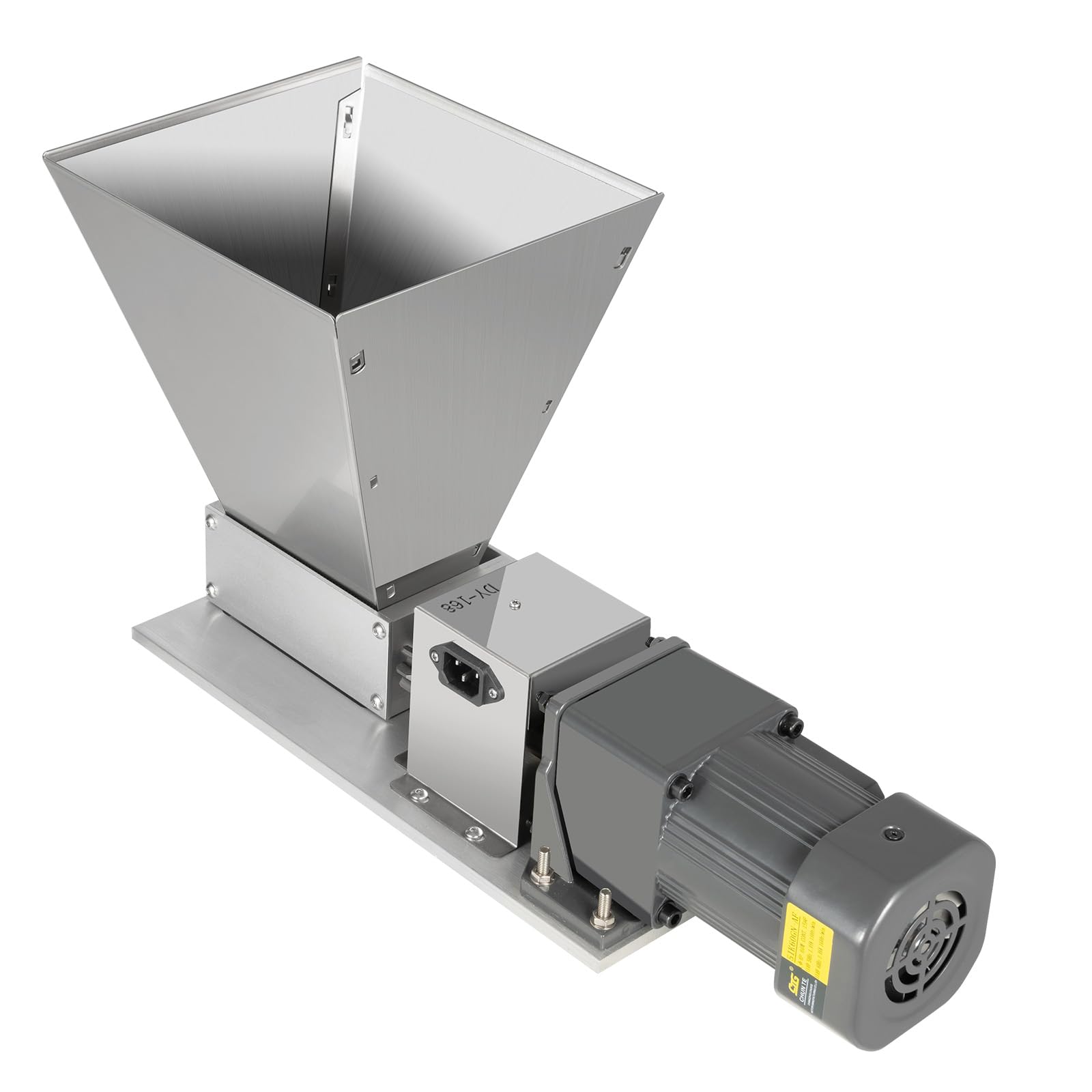60W Electric Grain Mill Grinder - Stainless Steel Malt Crusher for Barley, Corn & Wheat - Home Brewing & Baking - 2 Rollers with 11lbs Hopper - Food Grade 110V US Plug (Perfect for Home Brewers, Bakers & Coffee Enthusiasts)