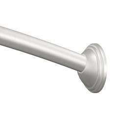 Moen CSR2155BN 60-Inch Brushed Nickel Curved Shower Rod - Heavy Duty Rust-Resistant Bathroom Shower Curtain Rod for Spacious Shower Experience