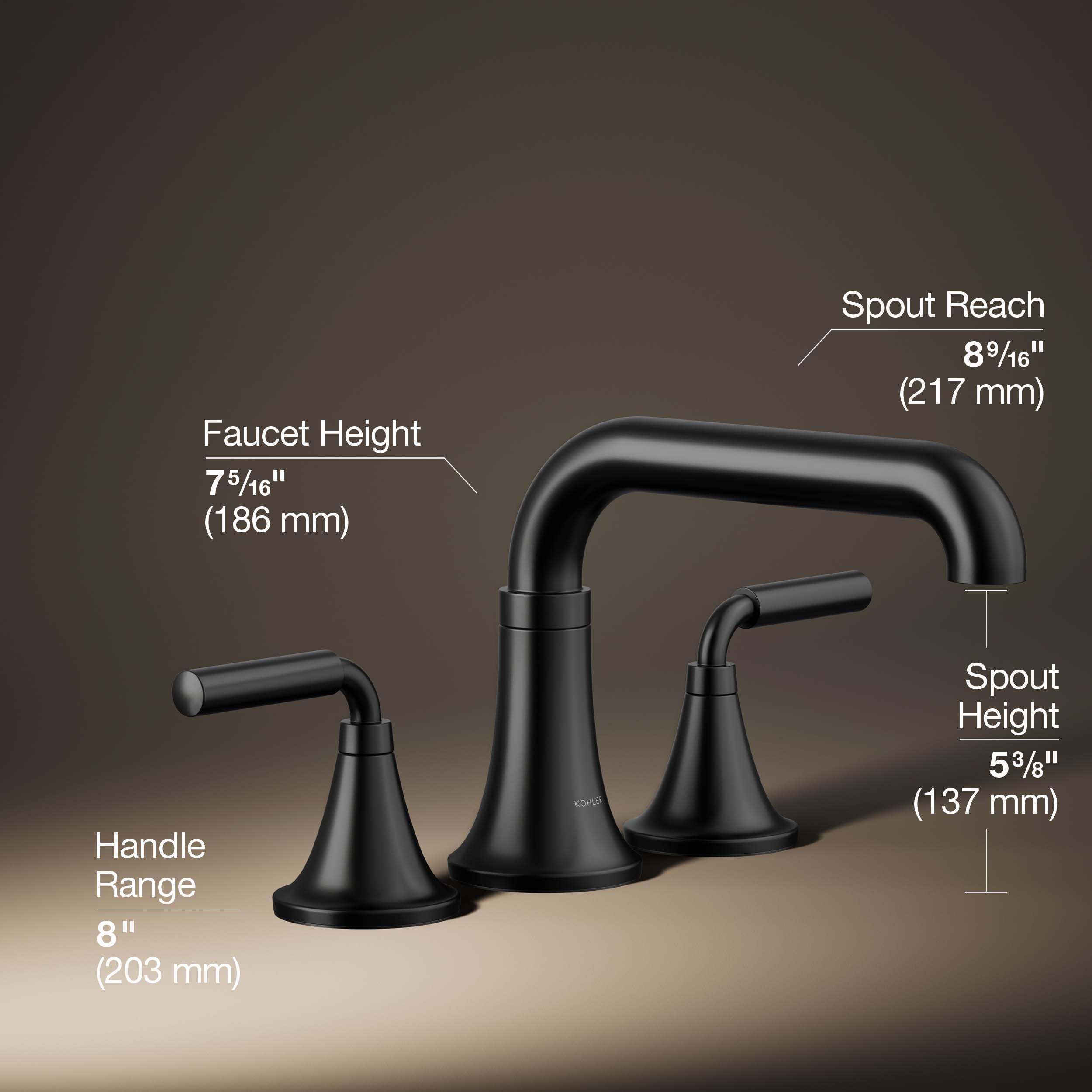 KOHLER TONE® Deck Mount Bathroom Faucet - Modern Single Hole Bath Sink Faucet for Bathroom Vanity, Perfect for Home Renovation & Spa Style Decor