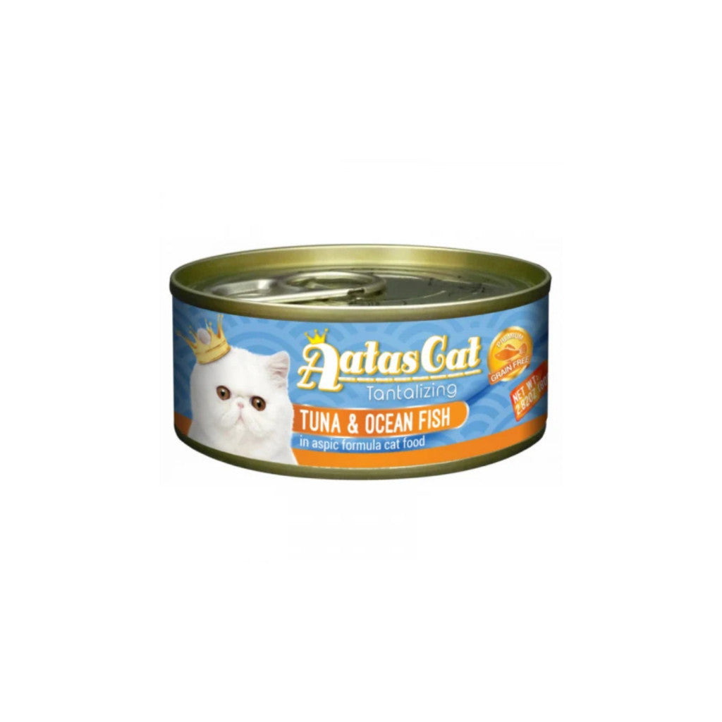 Premium Aatas Cat Wet Food - Tantalizing Tuna & Creamy Chicken Flavor, Nutrient-Rich Formula in 80g Can | Delicious Meal for Adult & Senior Cats | Perfect for Picky Eaters & Special Occasions