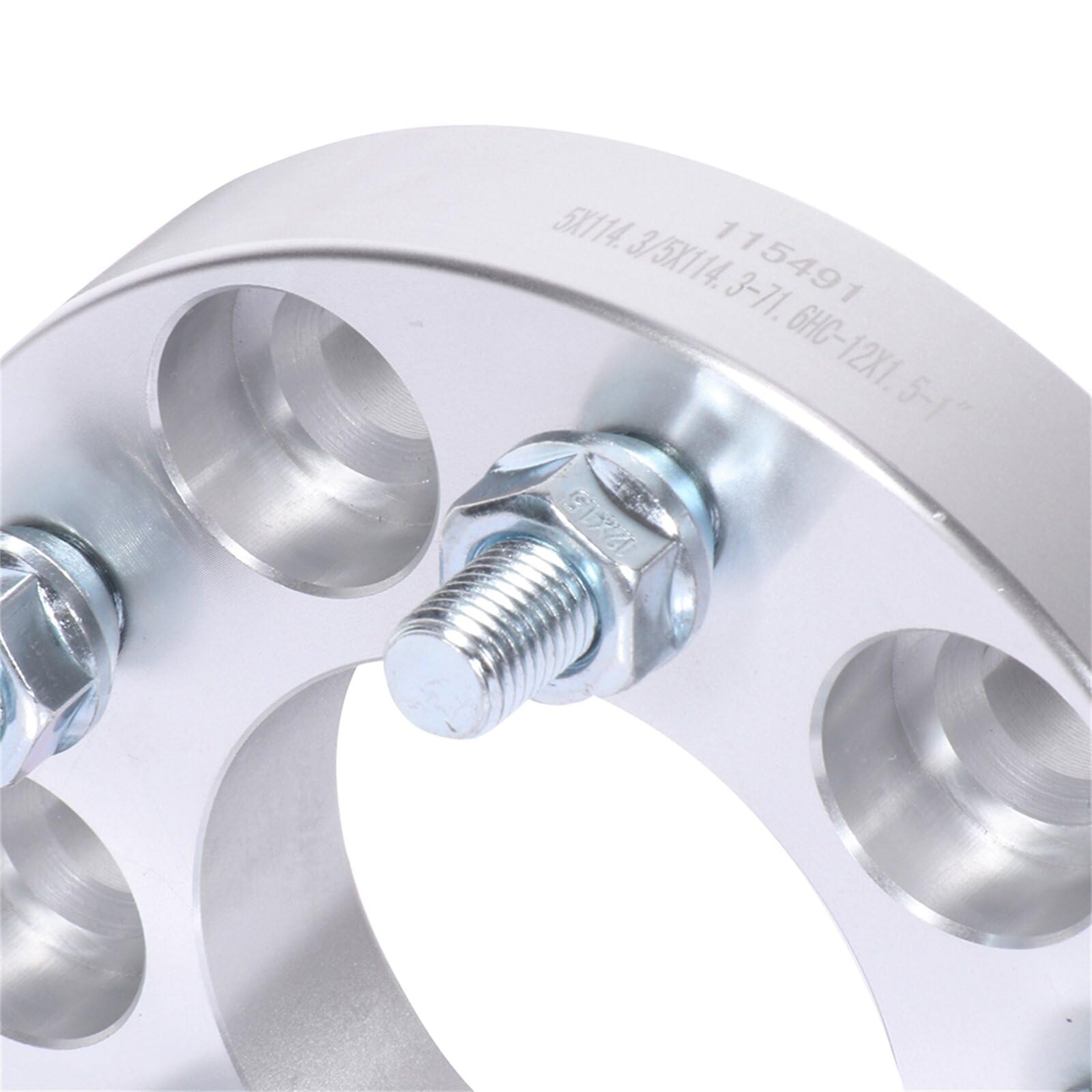 ECCPP 1 Inch Wheel Spacers (4PCS) - 5x4.5 Bolt Pattern, 71.6mm Hub Bore, 12x1.5 Studs - Compatible with Mazda 88-21, Mitsubishi 09-10 & 12-15, Scion 80-21, Toyota - Perfect for Off-Roading, Lifted Trucks & Custom Wheel Fitment