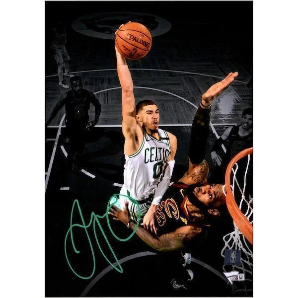 Authentic Jayson Tatum Signed Boston Celtics 11x14 Photo - Framed with COA - Perfect for NBA Memorabilia Collectors & Celtics Fans Display