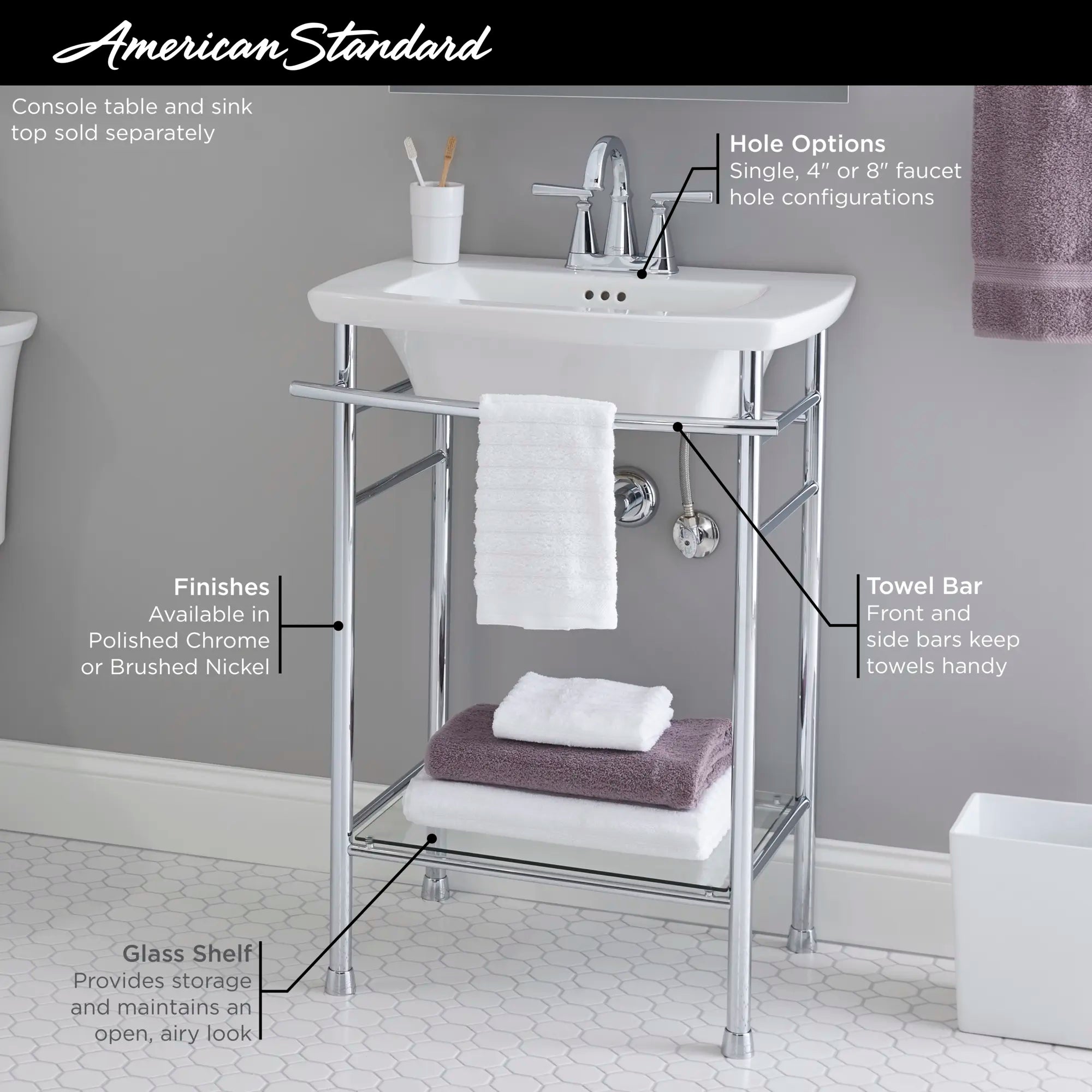 Edgemere® Modern Console Table - Entryway Sofa Table with Storage Shelf | Perfect for Hallway, Living Room & Bedroom Décor