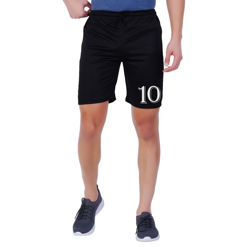 Men's Quick-Dry Polyester Shorts with Zip Pockets - No.10 Printed Athletic Shorts for Men & Boys - Perfect for Gym, Running and Summer Outdoor Activities