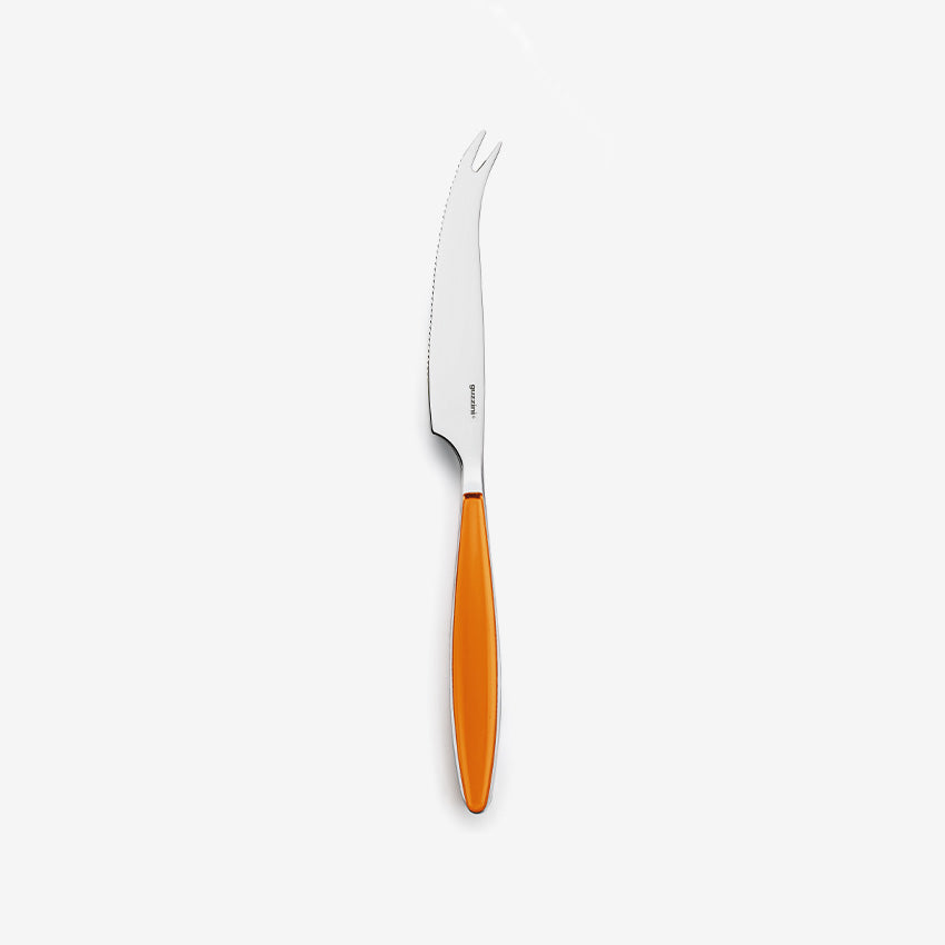 Guzzini Premium Cheese Knife Set - Stainless Steel Cheese Slicer with Ergonomic Handle for Soft & Hard Cheeses - Perfect for Charcuterie Boards, Wine Pairings & Dinner Parties
