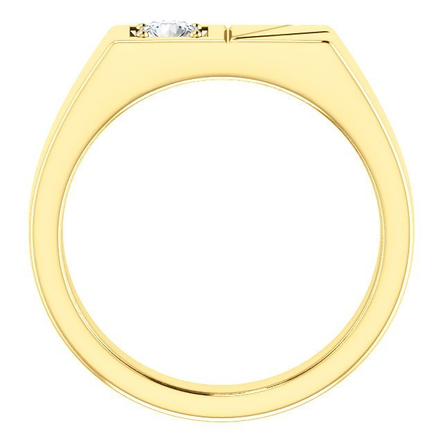 14KT Gold 1/3 CT Diamond Solitaire Ring for Men - Classic Prong Set Engagement Wedding Band - Perfect for Proposals, Anniversaries & Special Occasions