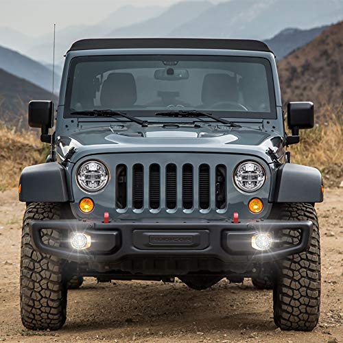 AUDEXEN JK LED Tail Lights with 4 Inch Fog Lights - Waterproof Off-Road Lighting for Jeep Wrangler JK & Truck Accessories