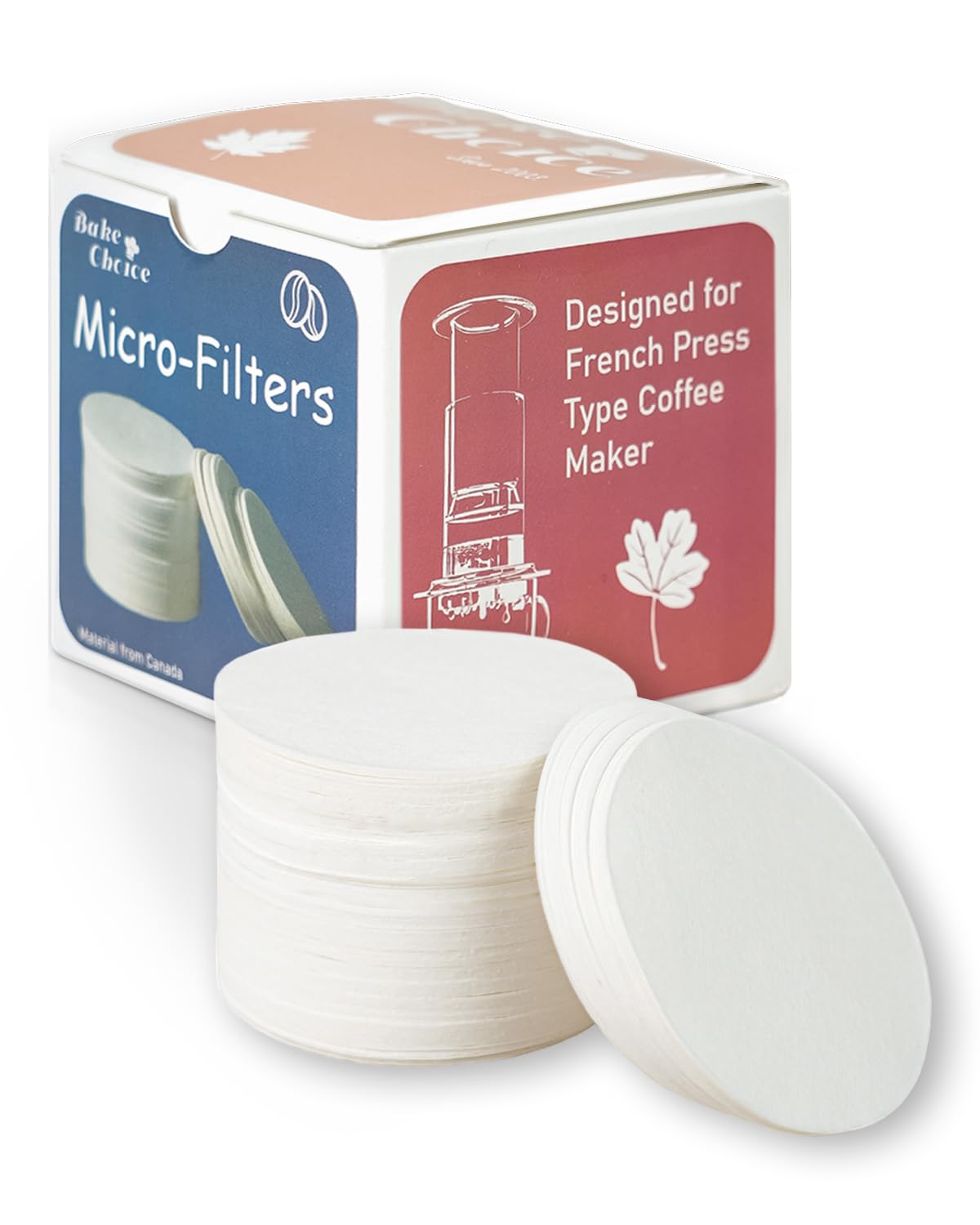 500-Count Round Disposable Coffee Filters - Compatible with Aeropress Coffee Makers, Perfect for Brewing Tea and Coffee at Home, Office or Camping