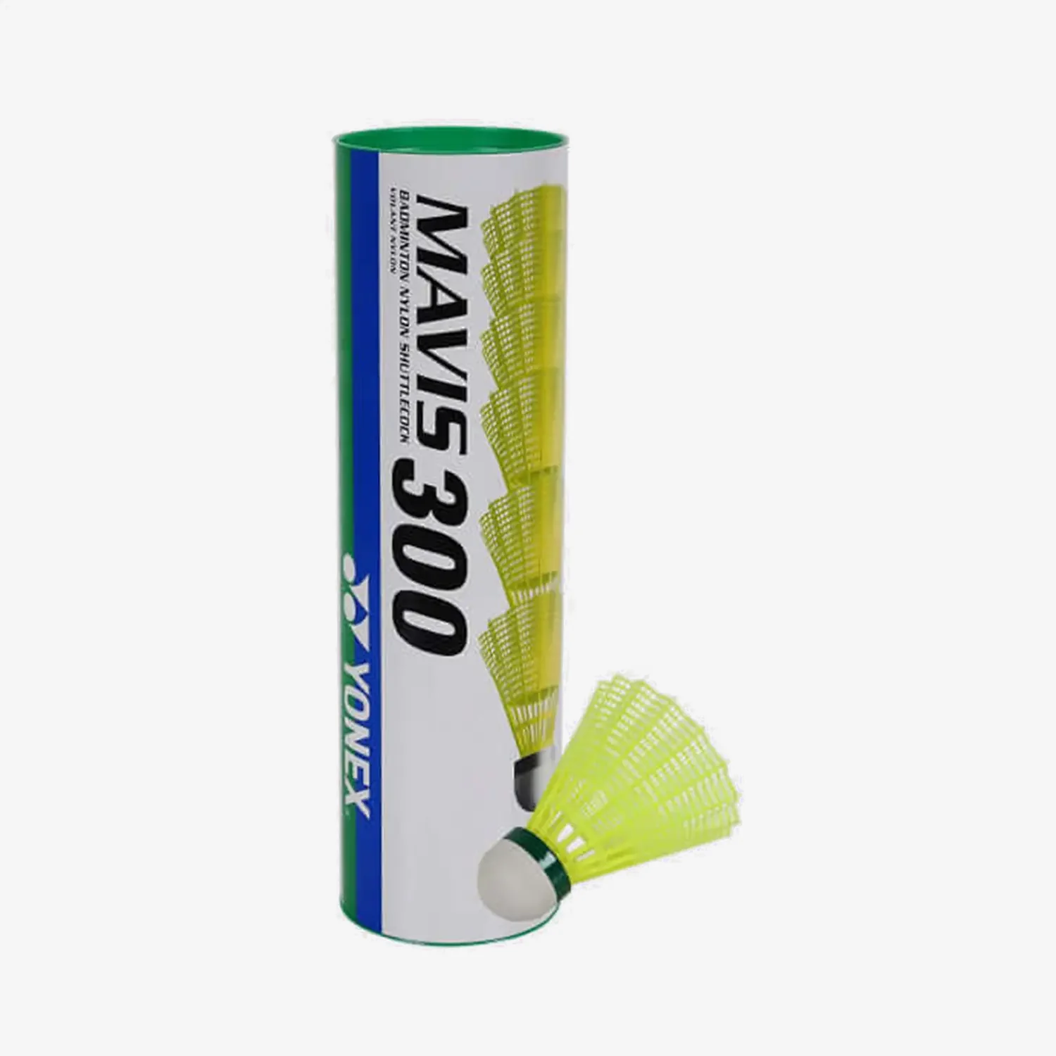 Yonex Mavis 300 Badminton Shuttlecocks - Yellow, Slow Speed, Nylon Feather for Indoor & Outdoor Training, Practice, and Recreational Play