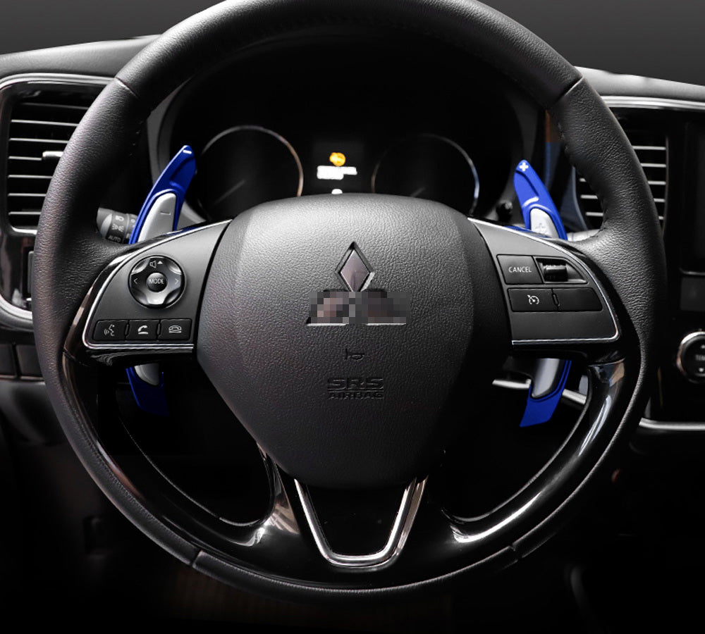 Blue Aluminum Steering Wheel Paddle Shifter Extension for Mitsubishi Lancer Evo X - Enhance Driving Performance & Style (Perfect for Racing & Daily Commute)