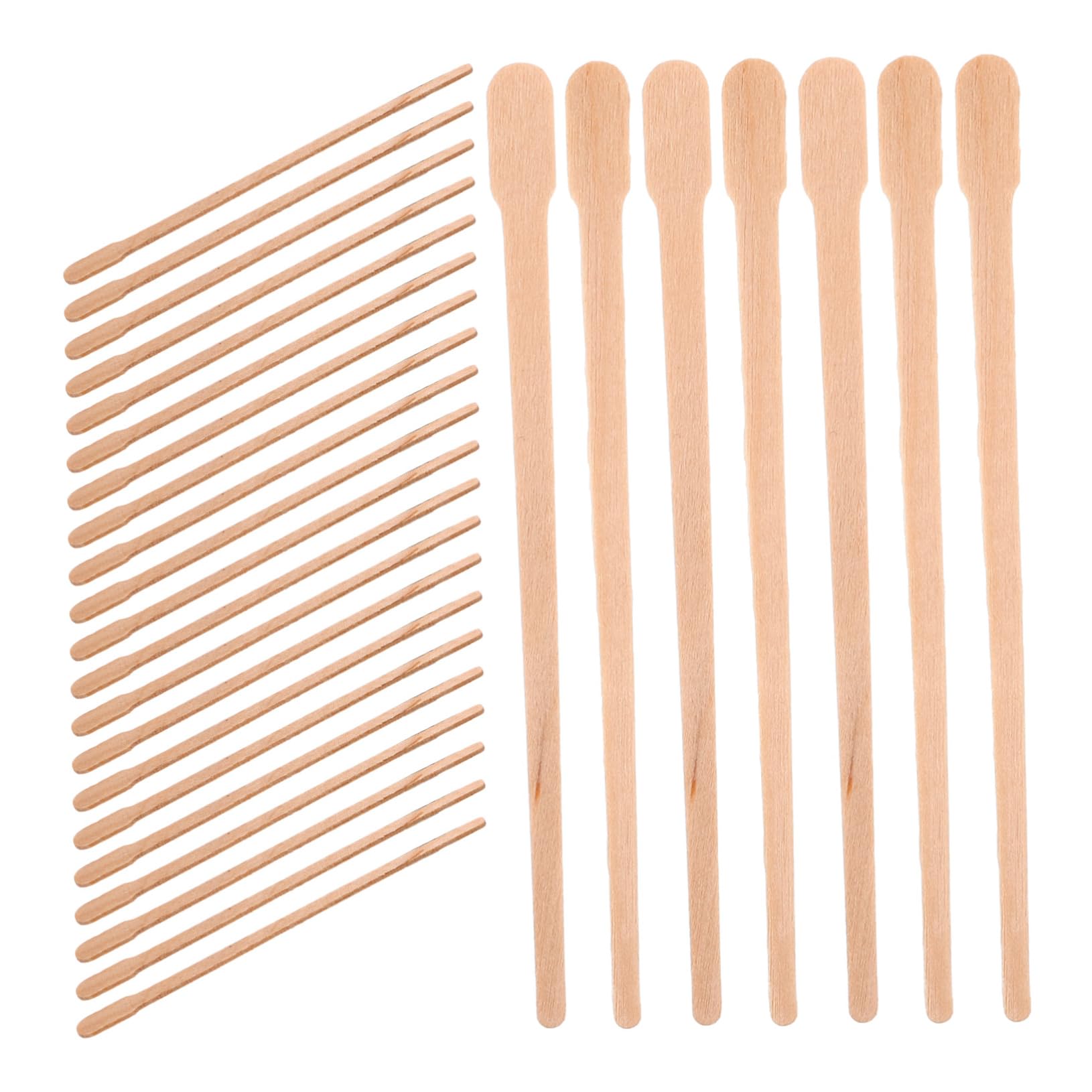 100PCS Disposable Hair Removal Wax Sticks for Women & Men - Body Waxing Sticks for Smooth Skin, Bikini, Legs, Face & Underarms - Single Use Wooden Wax Wands for Easy & Painless Hair Removal at Home or Salon