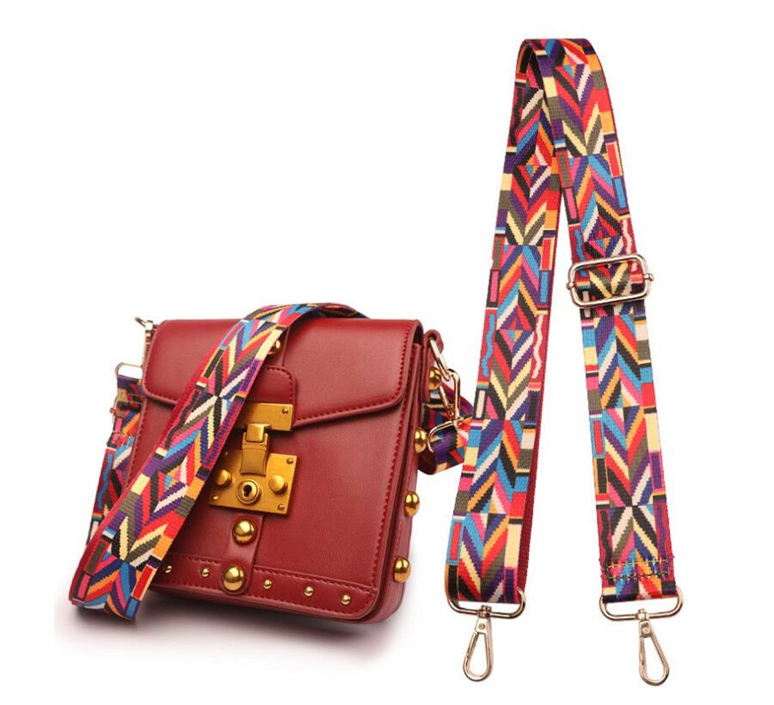 **Guitar Style Crossbody Strap for Handbags - Multicolor Canvas Purse Strap Replacement (25#) - Perfect for Casual Outings, Travel & Everyday Use**