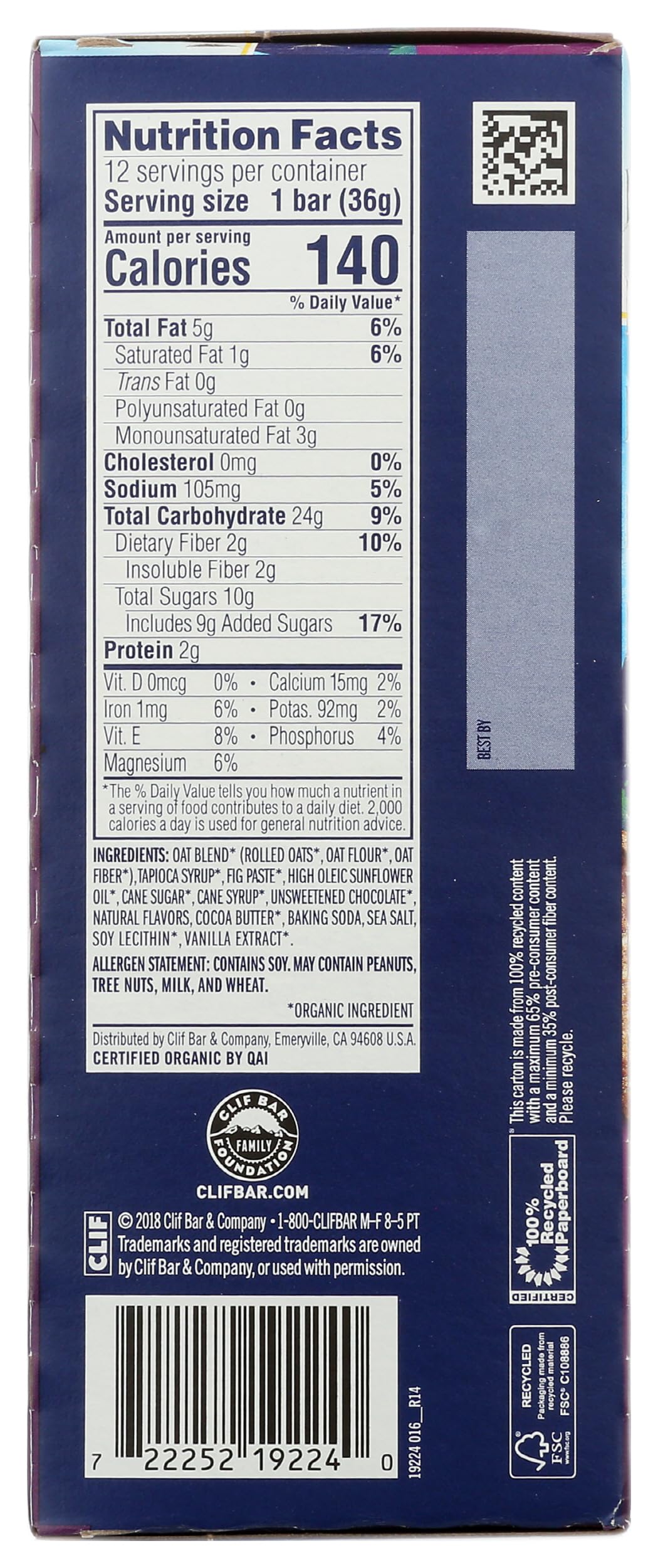 Clif Bar Z Chocolate Chip Organic Energy Bars - 12 Count (15.24 oz) | Gluten-Free Snacks for Hiking, Camping & Workouts | Healthy On-the-Go Nutrition