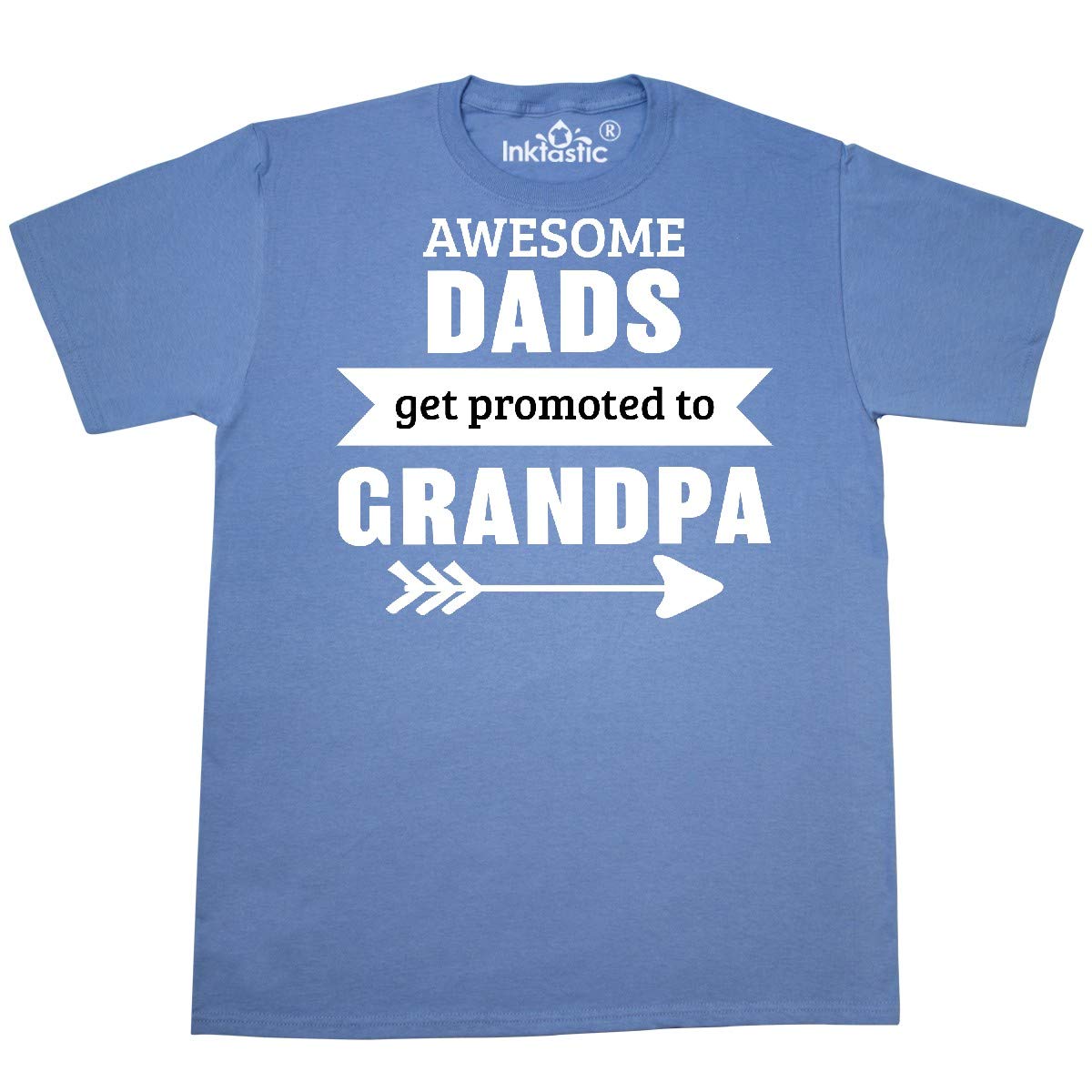 Awesome Dads Get Promoted to Grandpa T-Shirt | Funny Family Gift for Father's Day, Birthday & Retirement | Cotton Graphic Tee for Grandparents