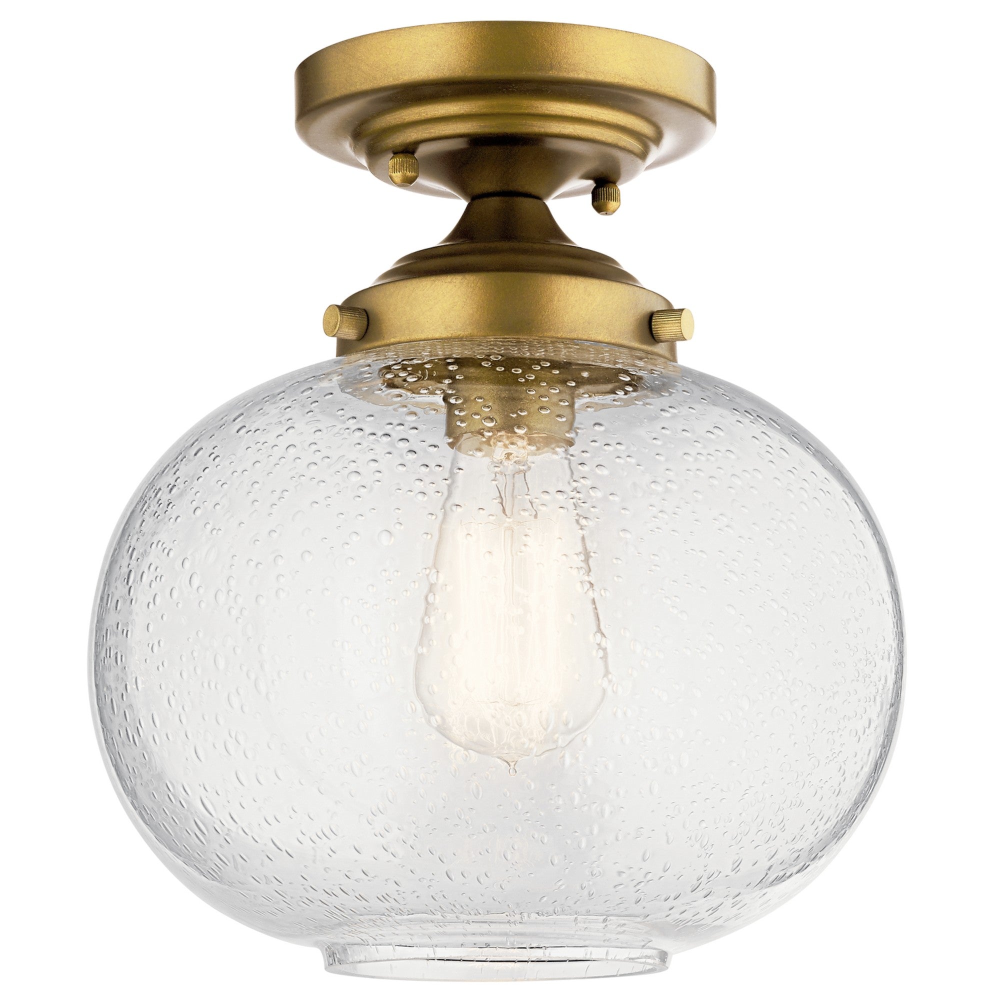 Avery 11 Inch Semi Flush Mount Ceiling Light Fixture - Modern LED Lighting for Bedroom, Hallway, Kitchen & Entryway