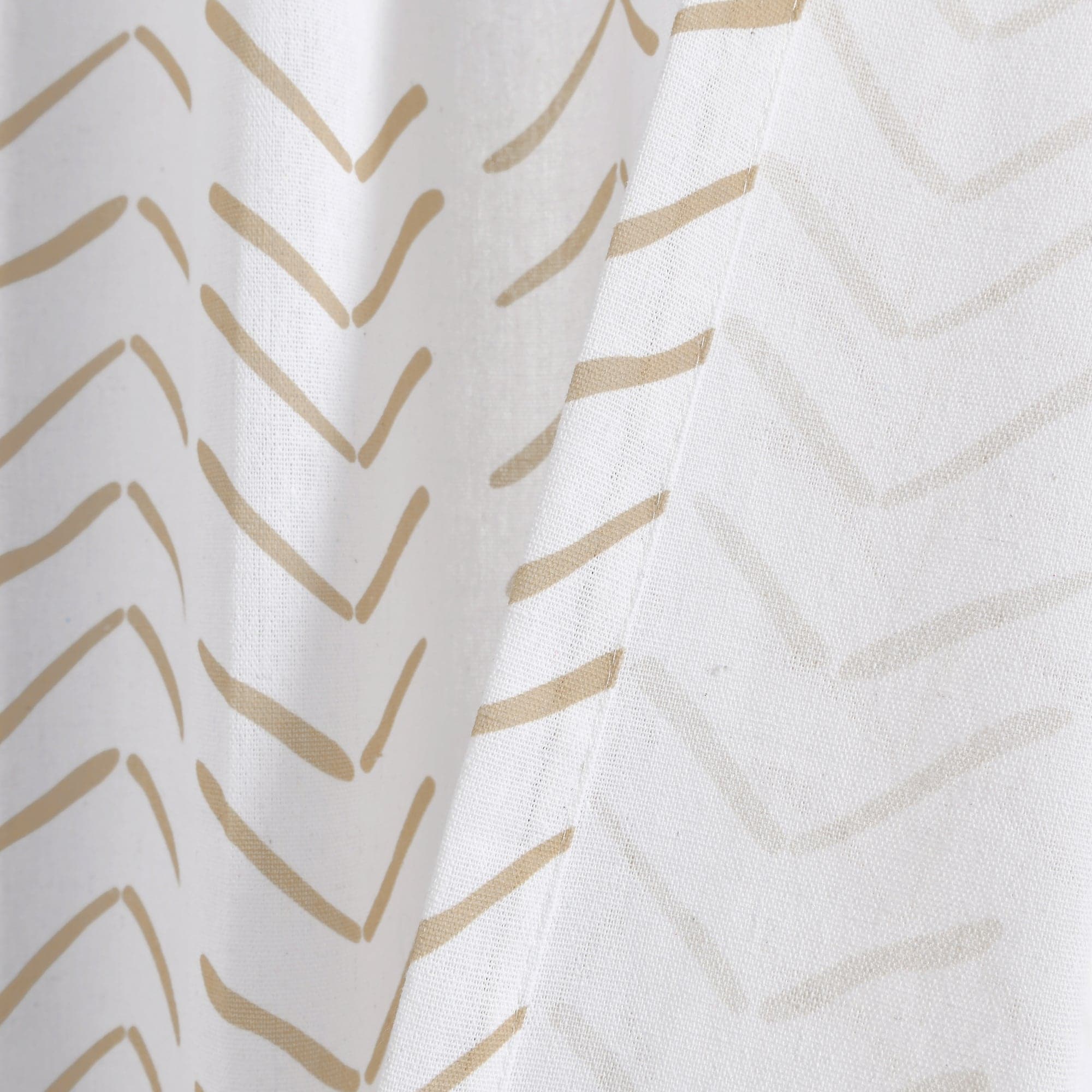 Hygge Modern Arrow Faux Linen Shower Curtain - Waterproof Bathroom Decor for Spa-Like Relaxation