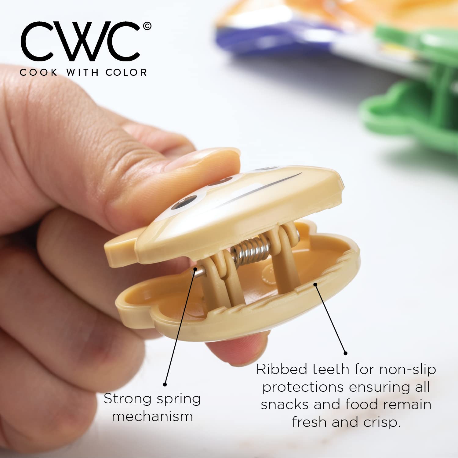 10-Piece Cute Monster Bag Clips Set - Funny Chip Clips & Snack Clips for Kitchen, Food Storage & Airtight Sealing | Perfect for Chips, Cereal, Snacks & Bulk Food Organization