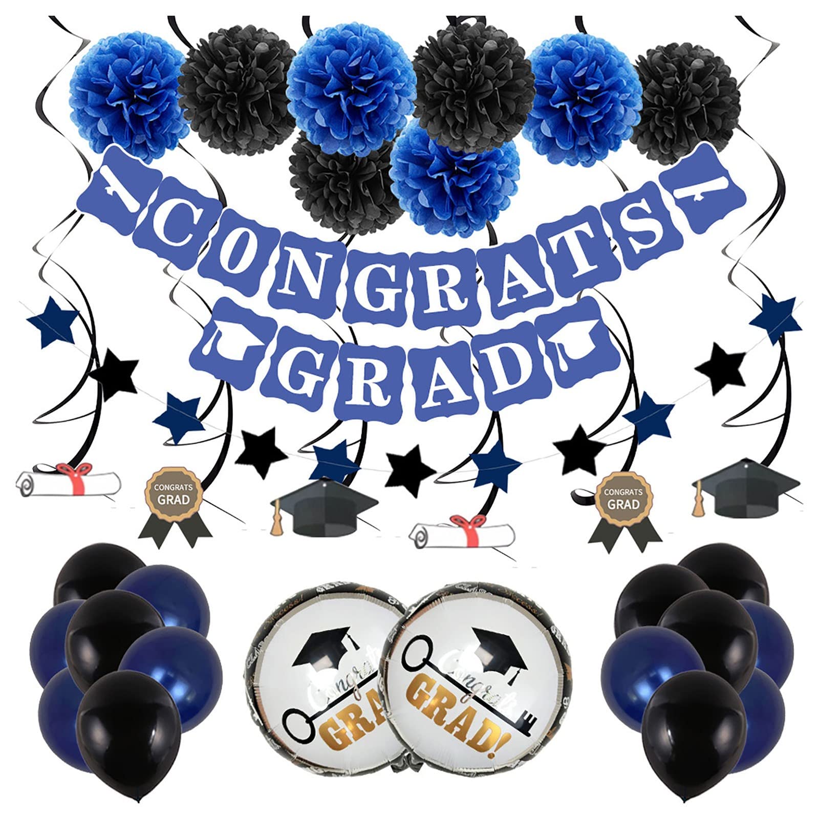 Vibrant Graduation Party Decorations 2022 - Colorful Balloons, Banners & Train Decor for Birthday, Graduation & Special Events - Perfect for Home, School & Office Celebrations