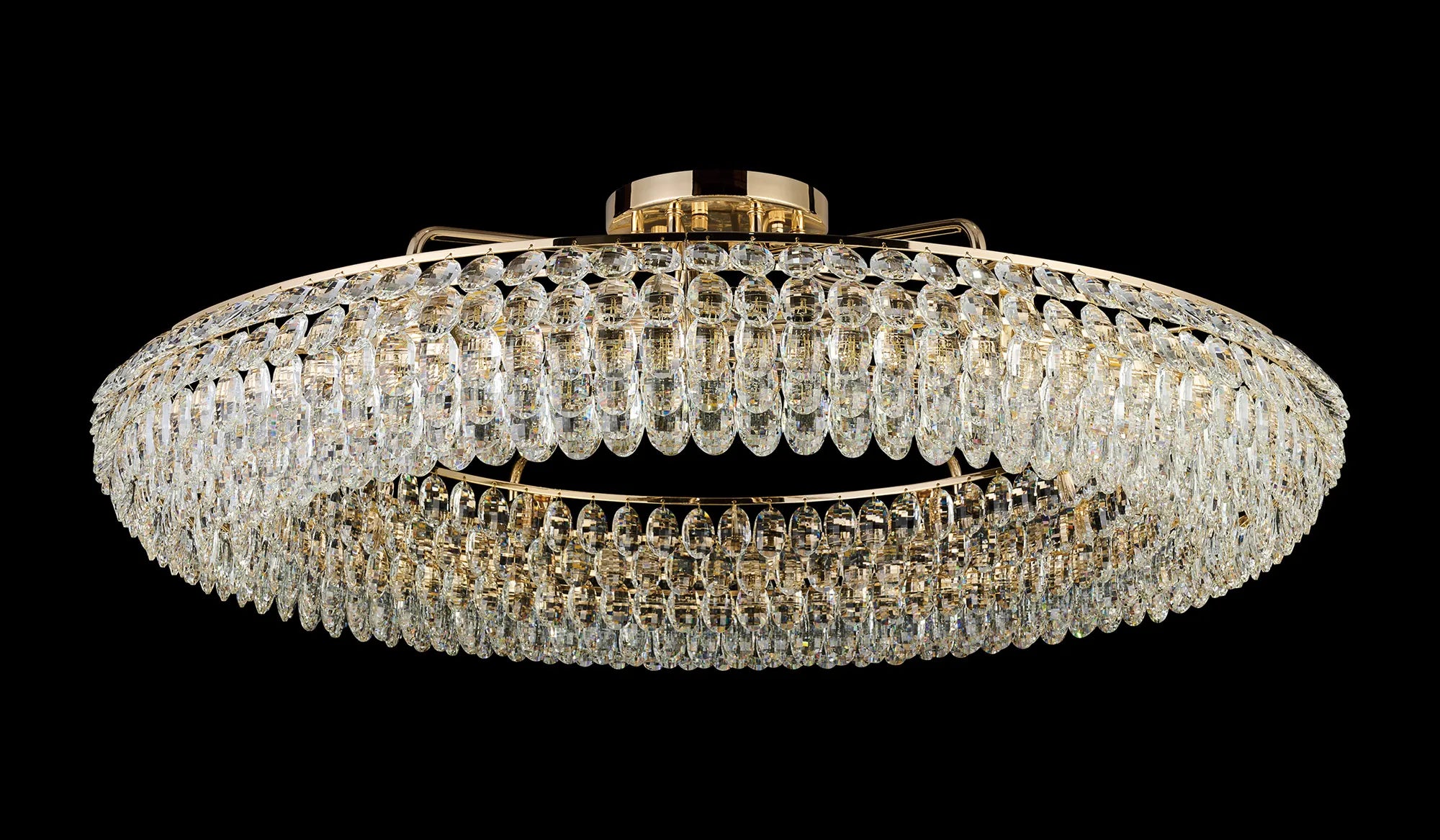 Consten Semi Flush Ring Ceiling Light Fixture with E14 Socket - Perfect for Bedroom, Hallway & Small Space Lighting