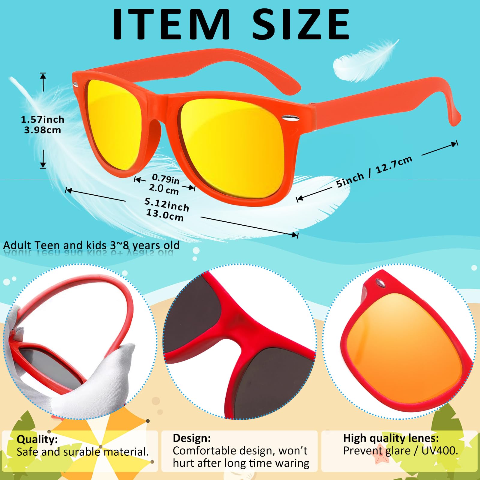 60 Pcs Kids Sunglasses Bulk - Neon Party Sunglasses for Boys & Girls Age 3-8, Summer Pool Beach Party Favors, Birthday Gifts & Outdoor Activities - Perfect for Birthday Parties, Pool Parties, Beach Outings & Summer Events