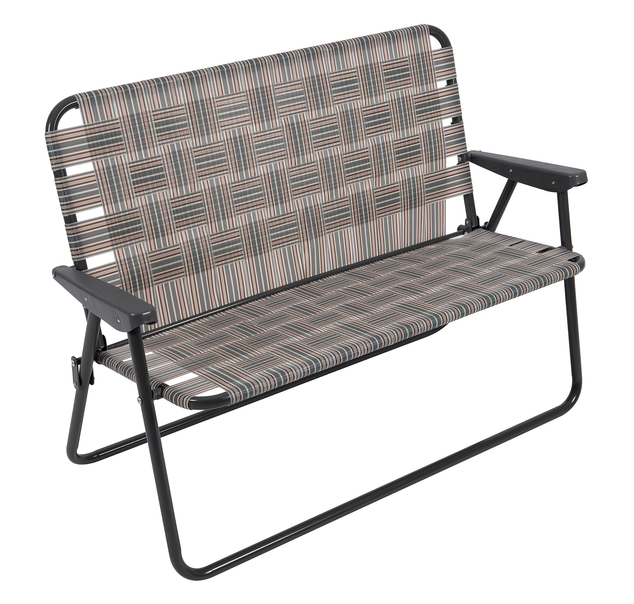 Camp & GO Double Wide Folding Loveseat Chair for Outdoor Camping & Patio - Grey, 45.94