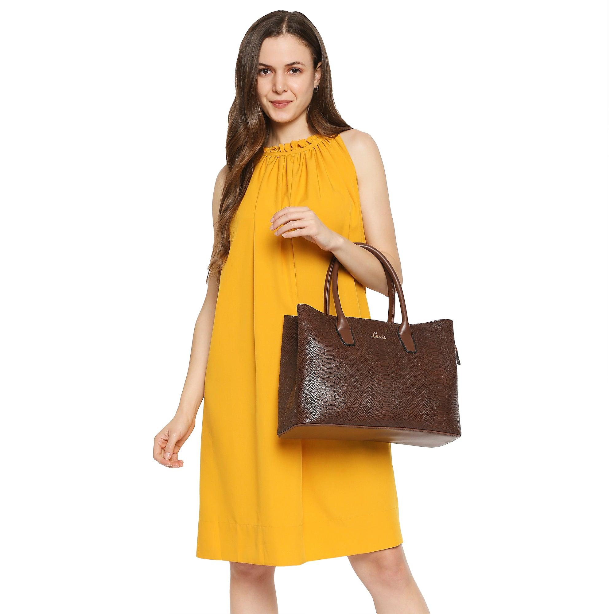 Lavie Lotus Women's Satchel Bag - Stylish Leather Handbag for Work, Travel & Everyday Use | Perfect for Office, Commute & Shopping