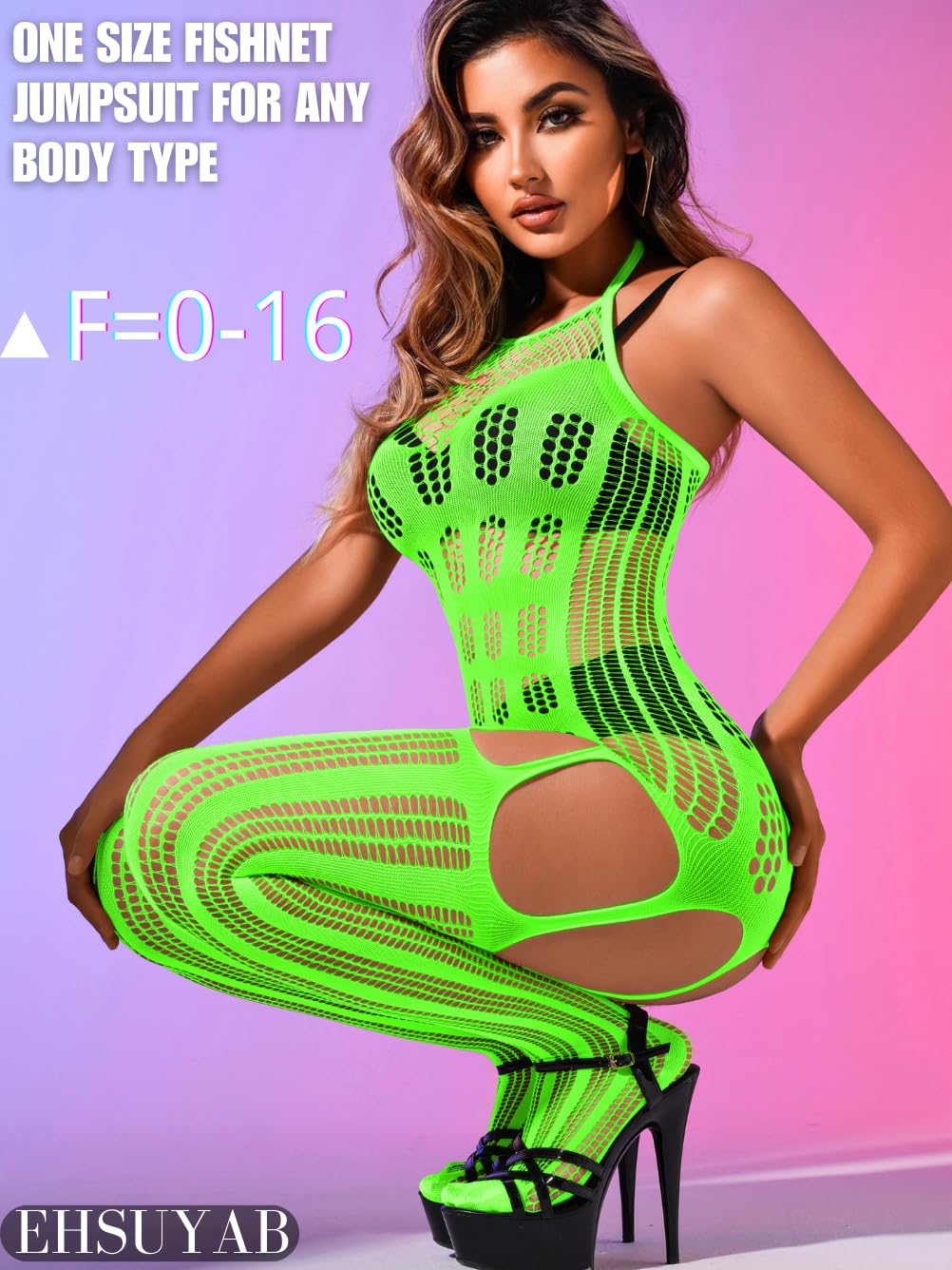 Sexy Sheer Fishnet Bodysuit for Women - Exotic Cutout Lingerie, Gothic Club Outfit | Perfect for Rave Parties, Nightclub Dancing & Boudoir Photography