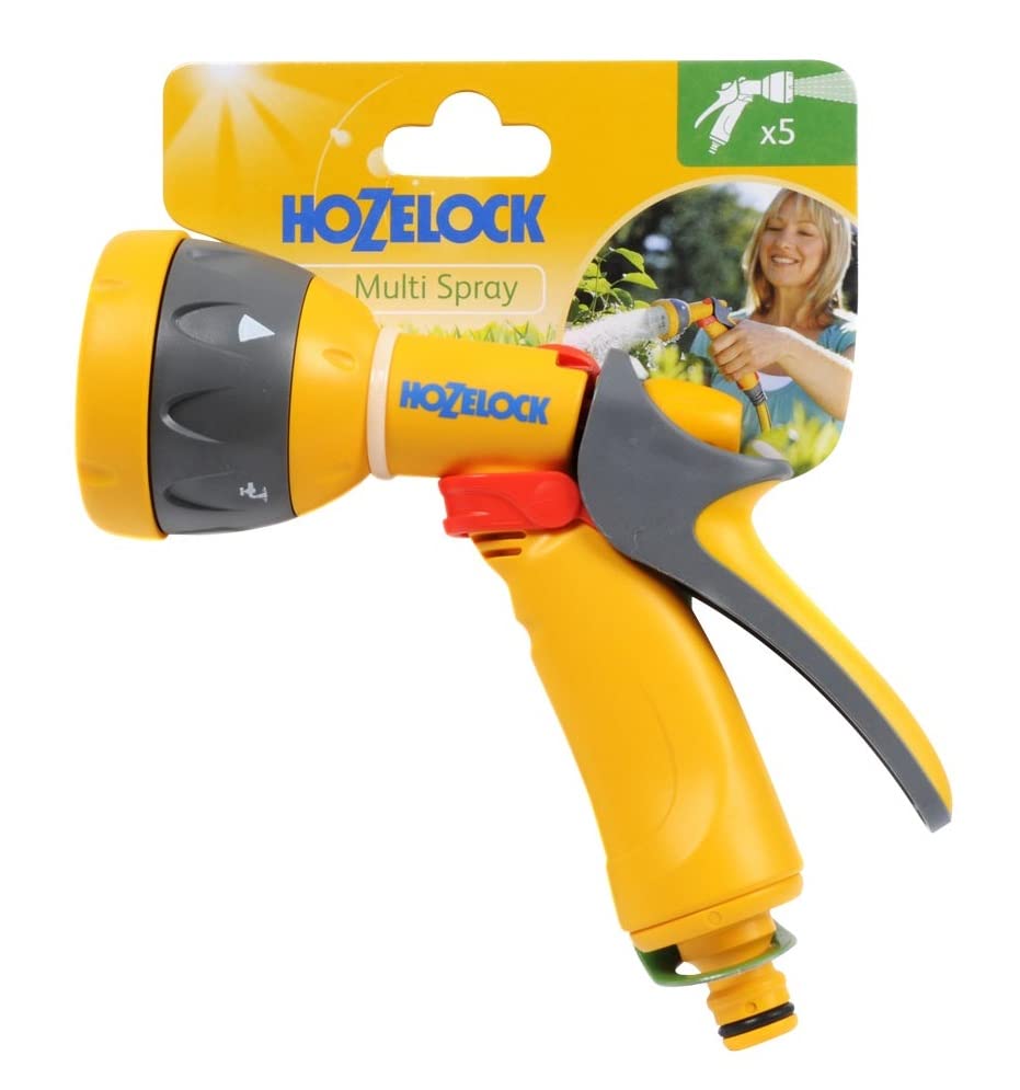 Hozelock HZ2676P0000 Multi-Color Spray Gun - Adjustable Nozzle for Garden, Lawn & Car Washing | Perfect for Watering Plants, Cleaning Patios & Vehicle Maintenance