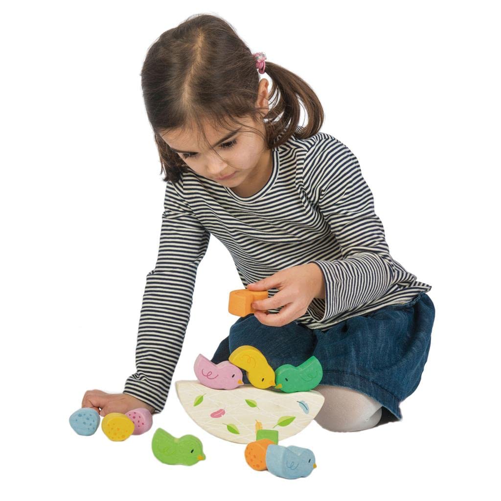12-Piece Wooden Baby Birds Balance Stacking Game - STEM Educational Toy for Early Learning, Fine Motor Skills & Strategic Thinking - Perfect for Toddlers, Preschoolers & Montessori Classrooms