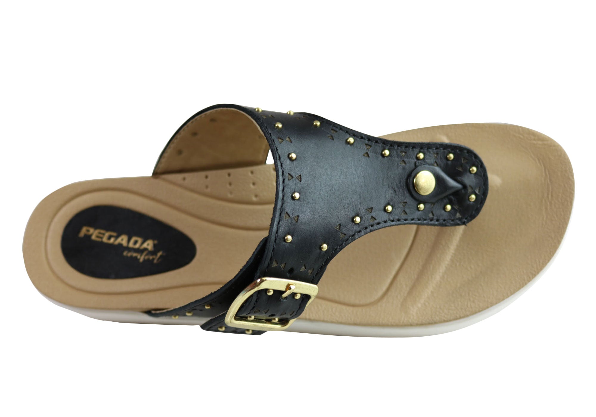 Jess Women's Cushioned Leather Sandals - Comfortable Flip Flops Made in Brazil - Perfect for Beach, Vacation & Summer Outfits