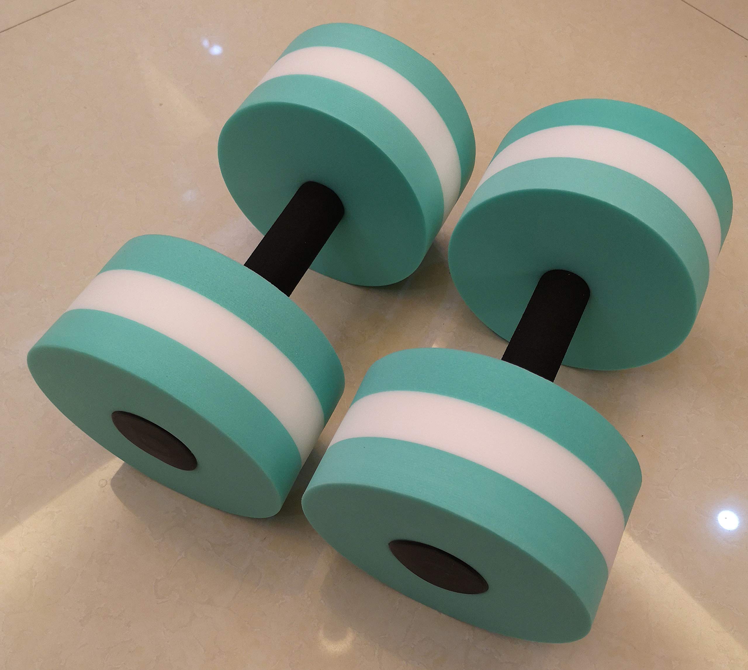 DavidAmy's Water Aerobic Dumbbells - 1 Pair Foam Pool Resistance Weights for Aqua Fitness, Swimming Exercise & Weight Loss | Perfect for Water Aerobics, Pool Workouts & Hydrotherapy