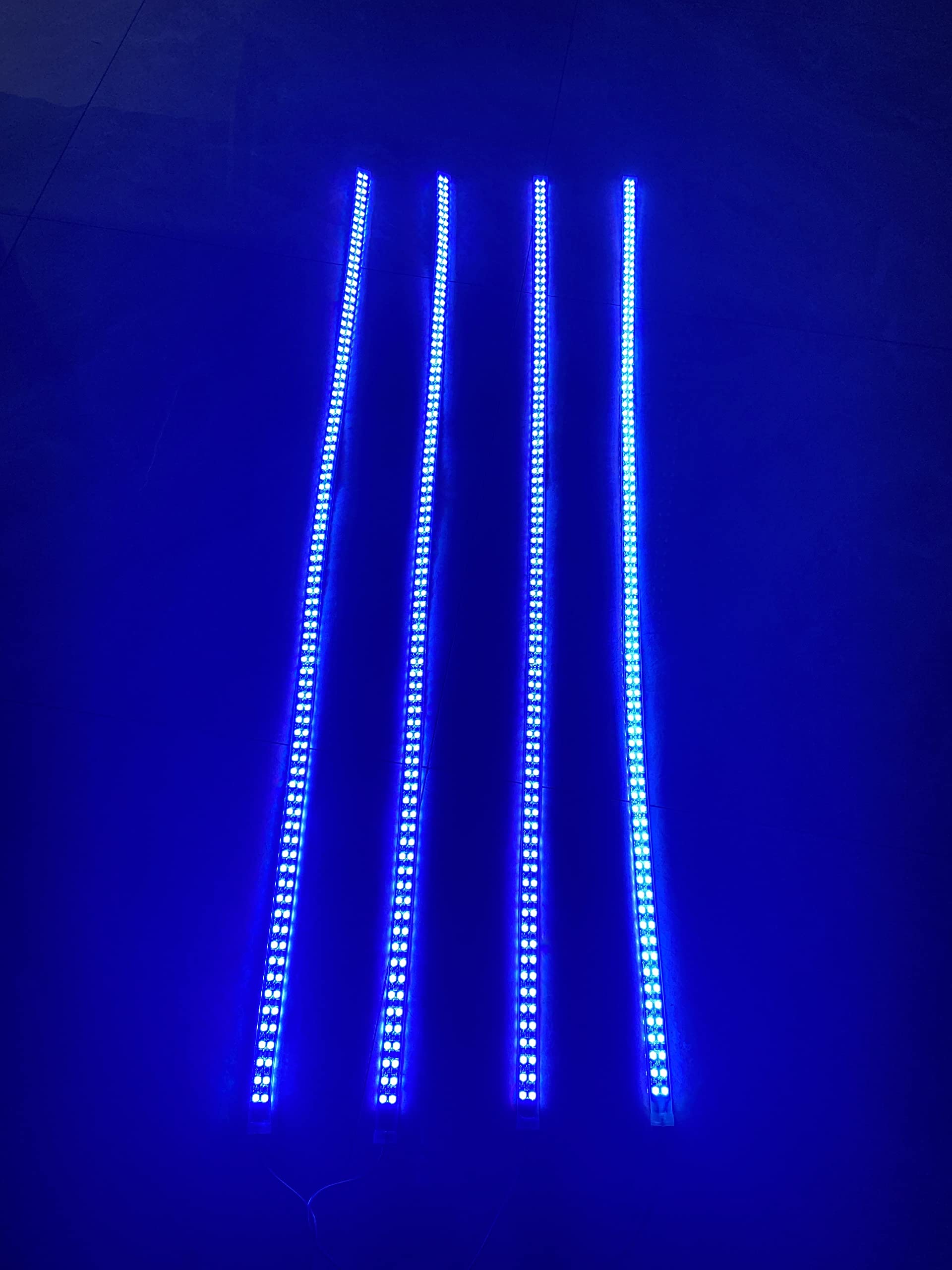 4FT RGB Multi-Color Changing LED Light Strips - 600 LEDs x4PCS, Dual Brightest Double Row Underglow Truck Wheel Lights for 15.5'' Tires | Perfect for Car Customization, Off-Road Vehicles & Nighttime Driving