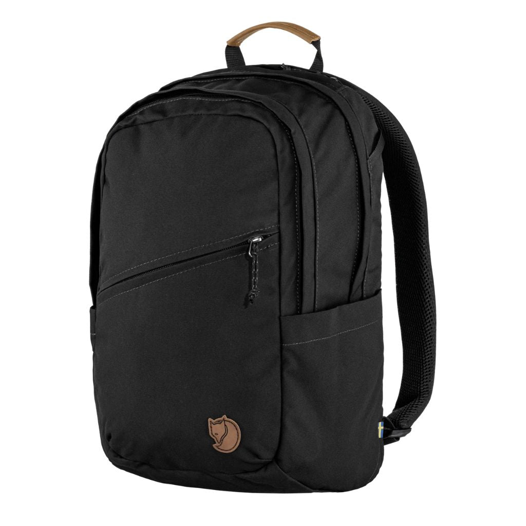 Fjallraven Raven 20L Backpack - Lightweight & Durable Daypack for Hiking, Travel & School - Black